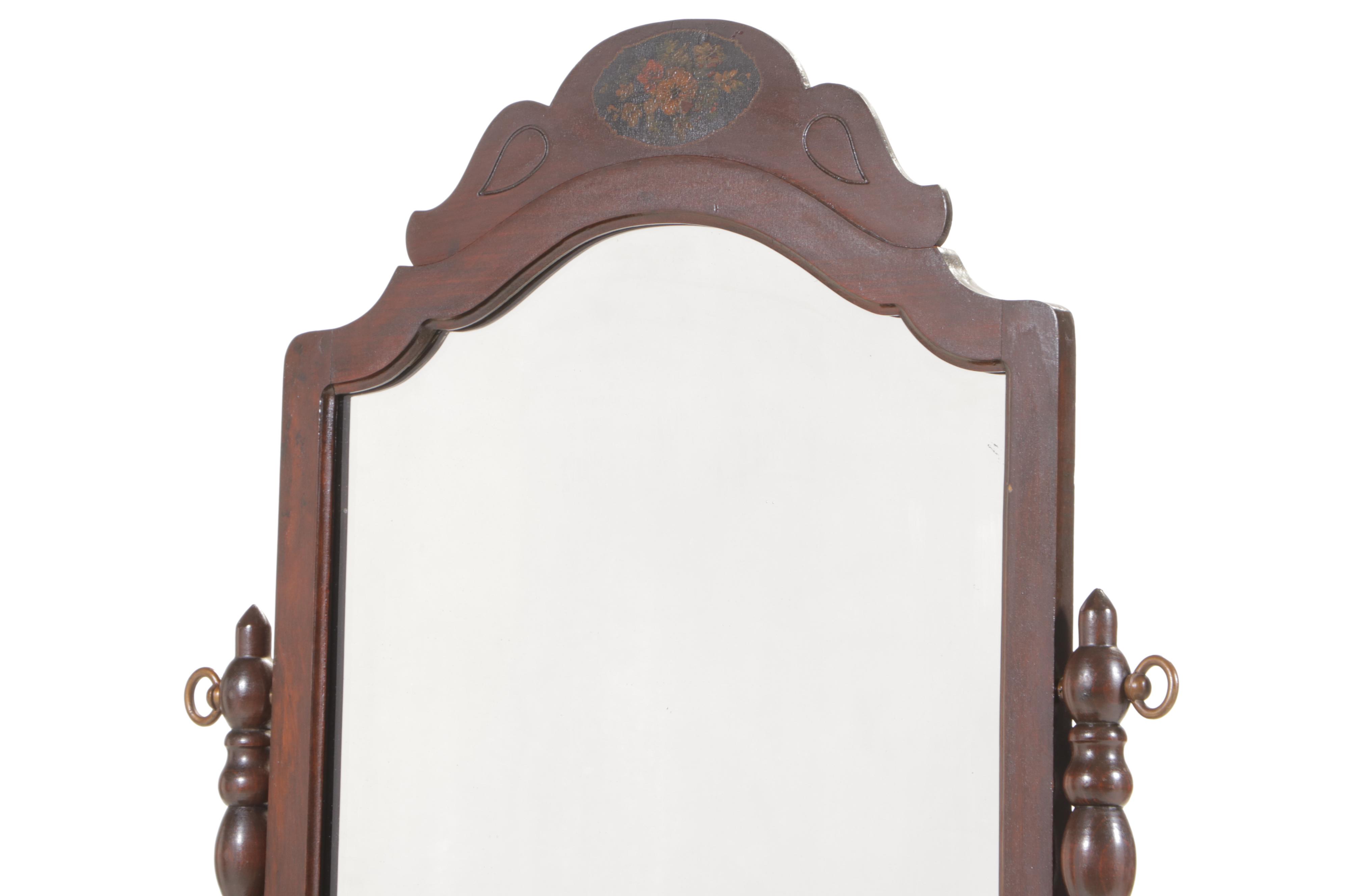 Federal Style Floral-Decorated Three-Drawer Dresser, circa 1930