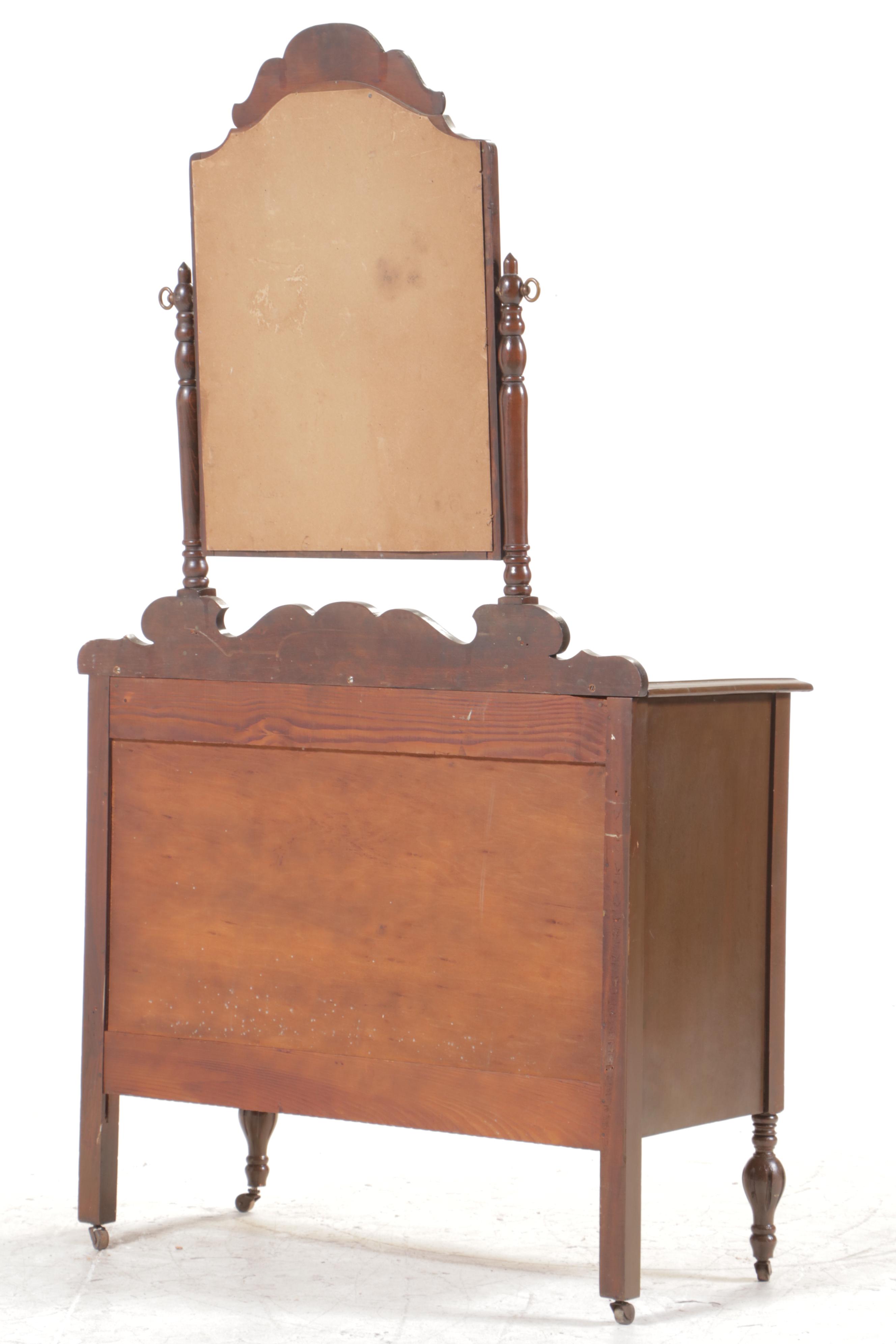 Federal Style Floral-Decorated Three-Drawer Dresser, circa 1930