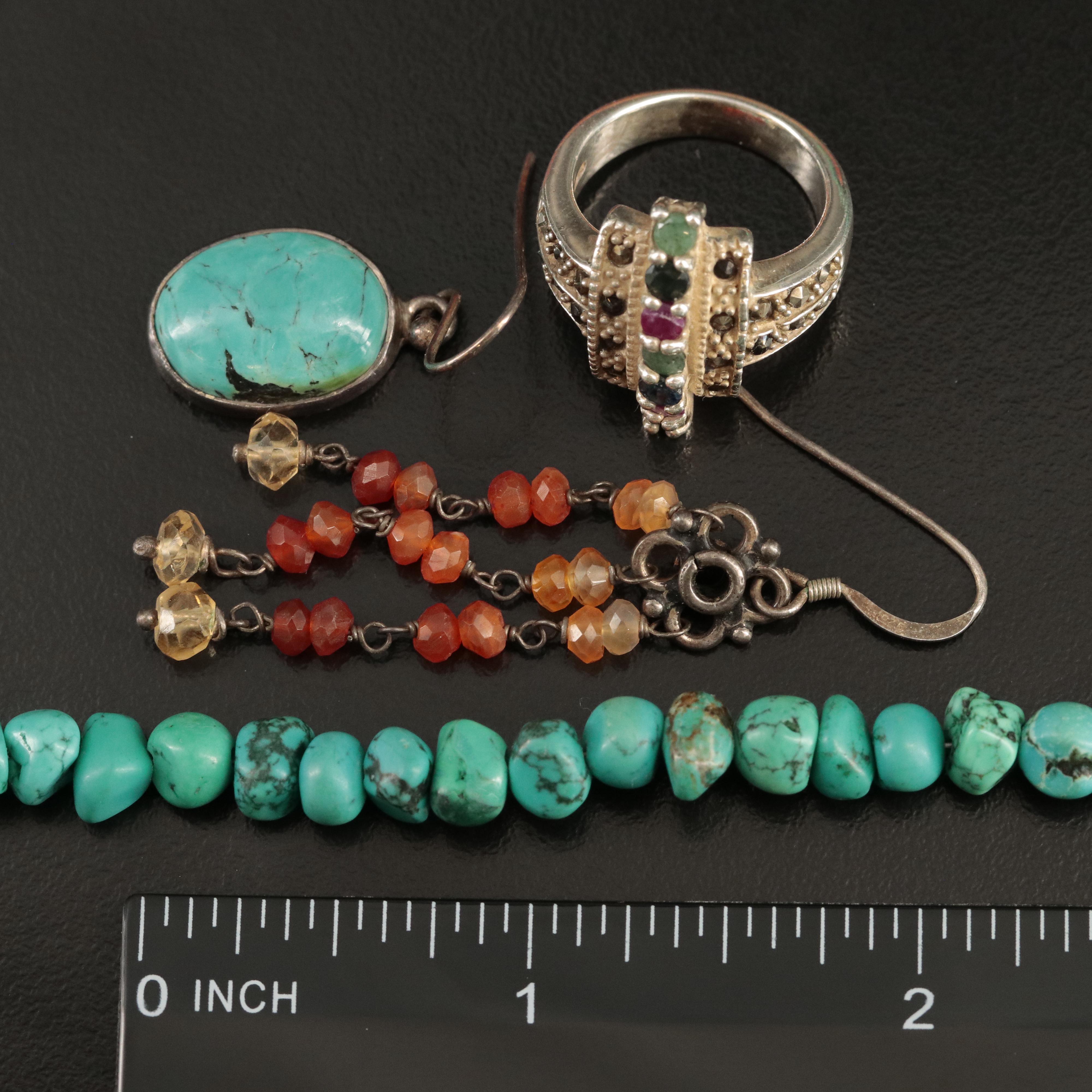Turquoise, Citrine and Howlite Featured in Sterling Jewelry Collection