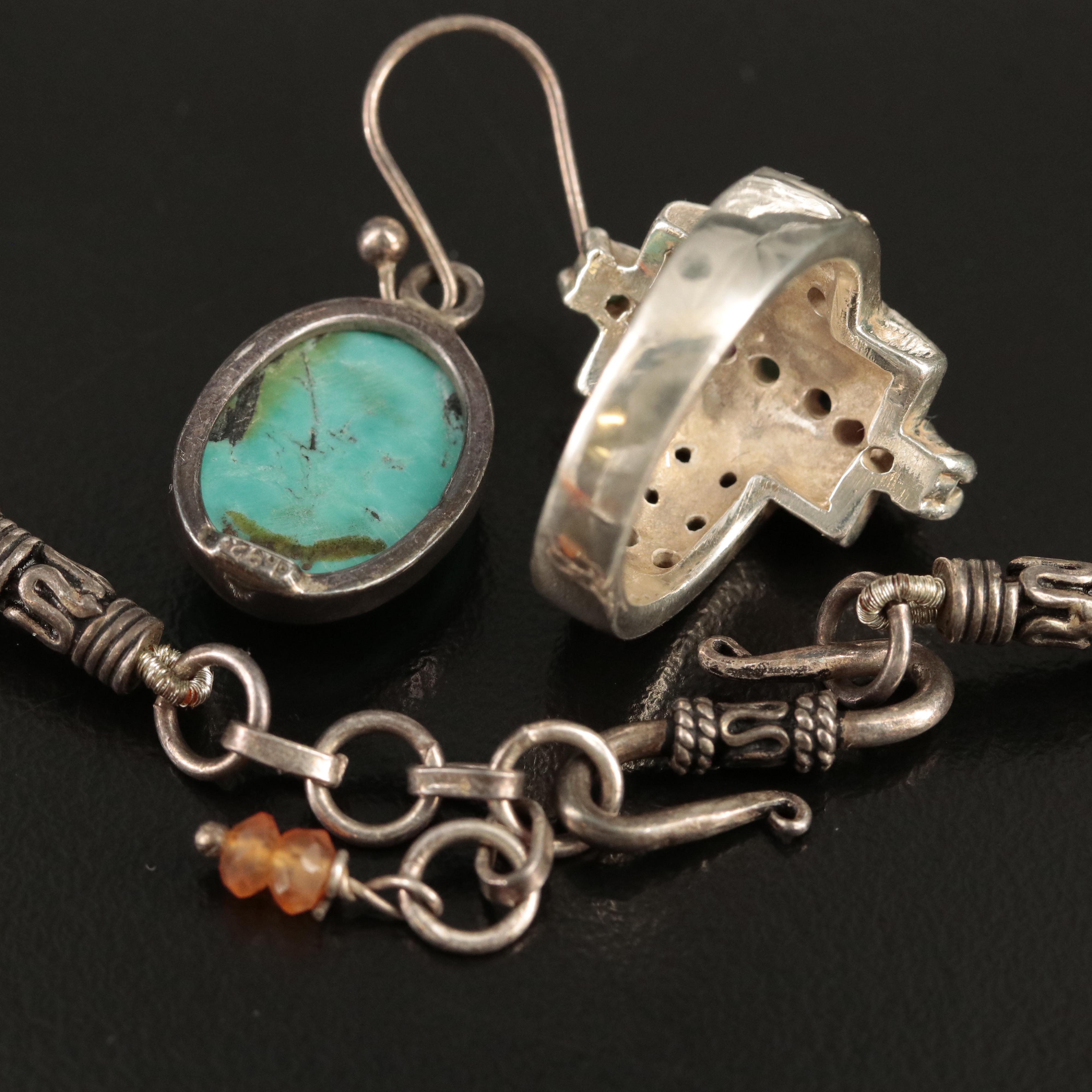 Turquoise, Citrine and Howlite Featured in Sterling Jewelry Collection