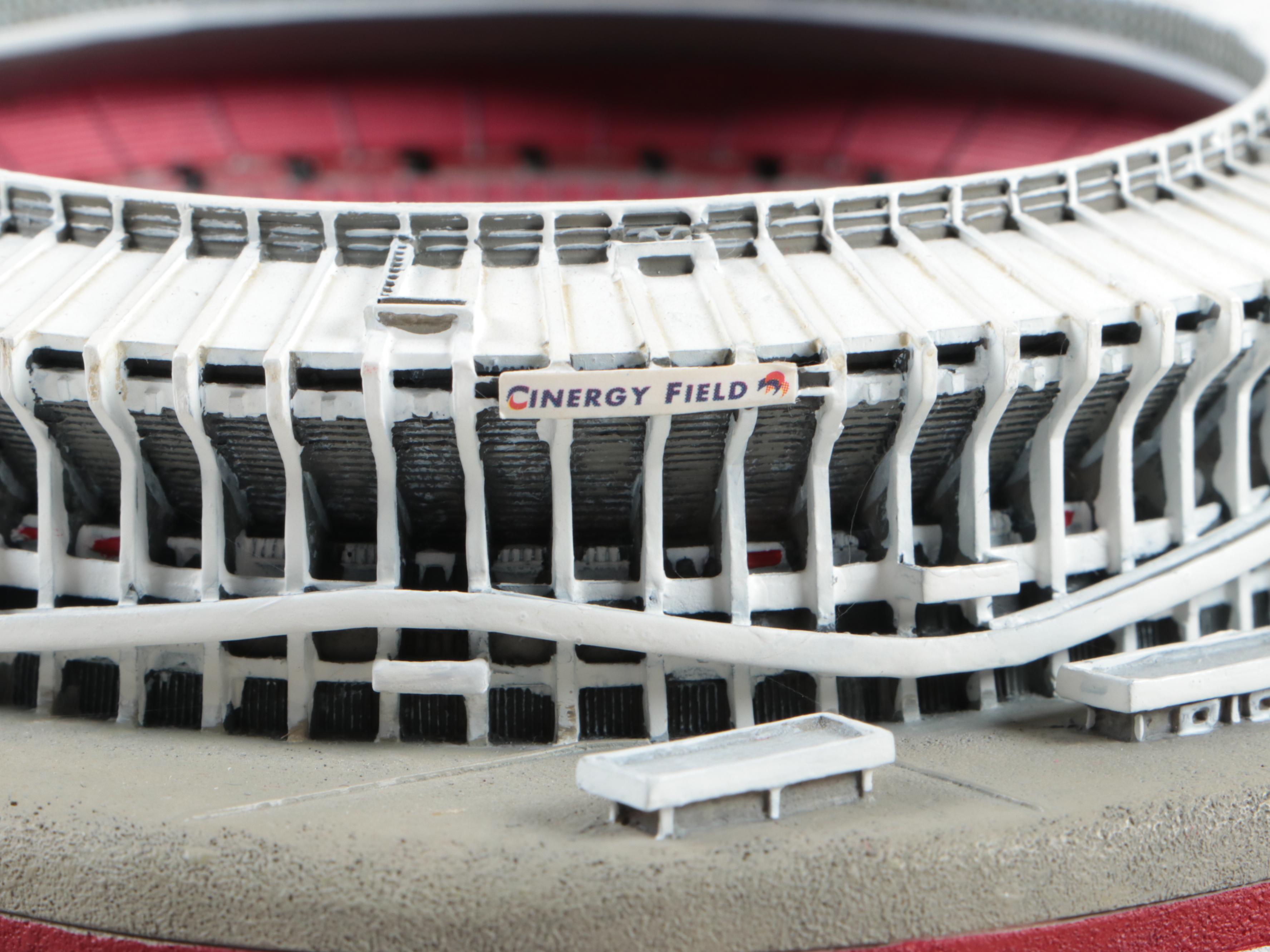 The Danbury Mint "Cinergy Field" Cincinnati Reds Hand-Painted Porcelain Replica