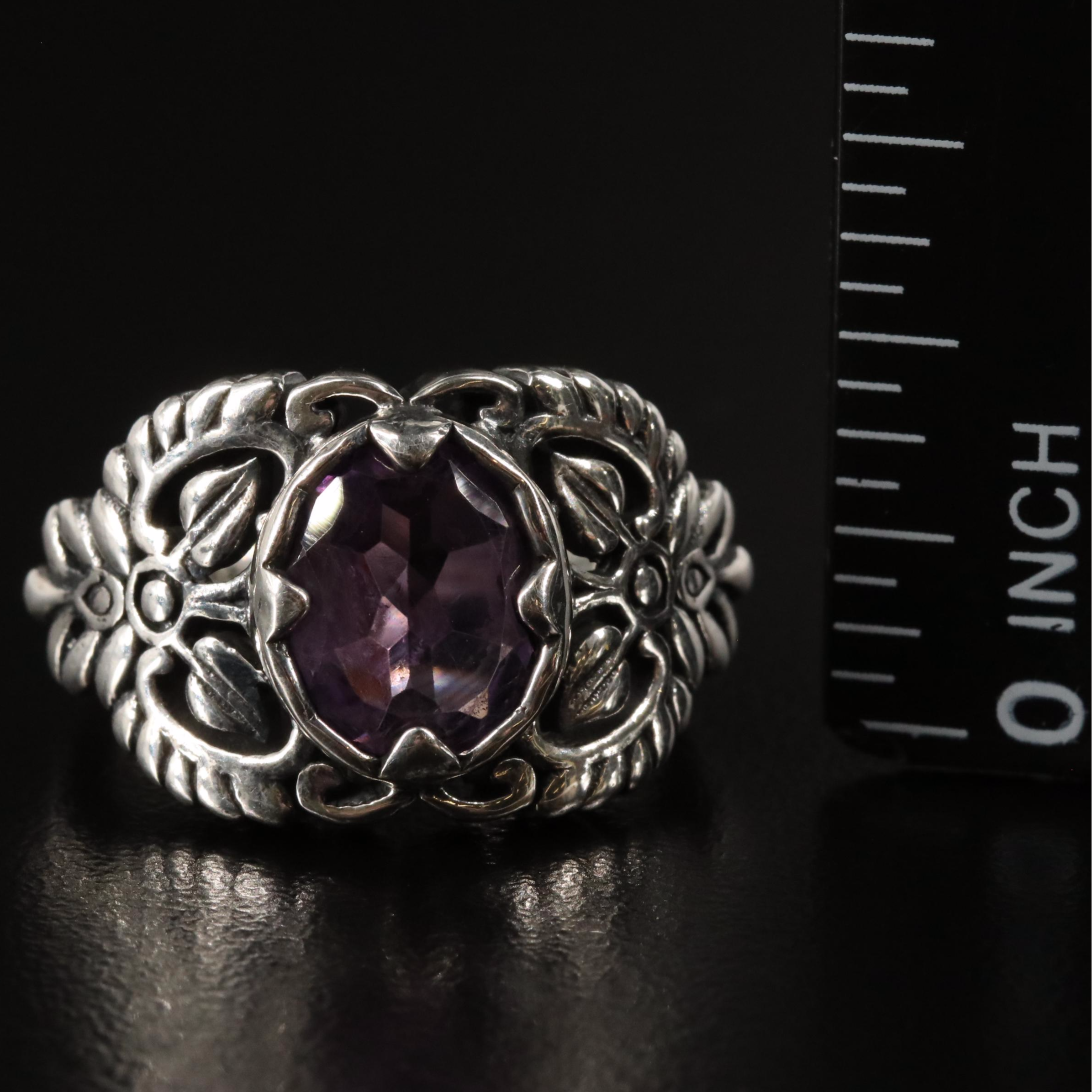Sterling and Amethyst Ring