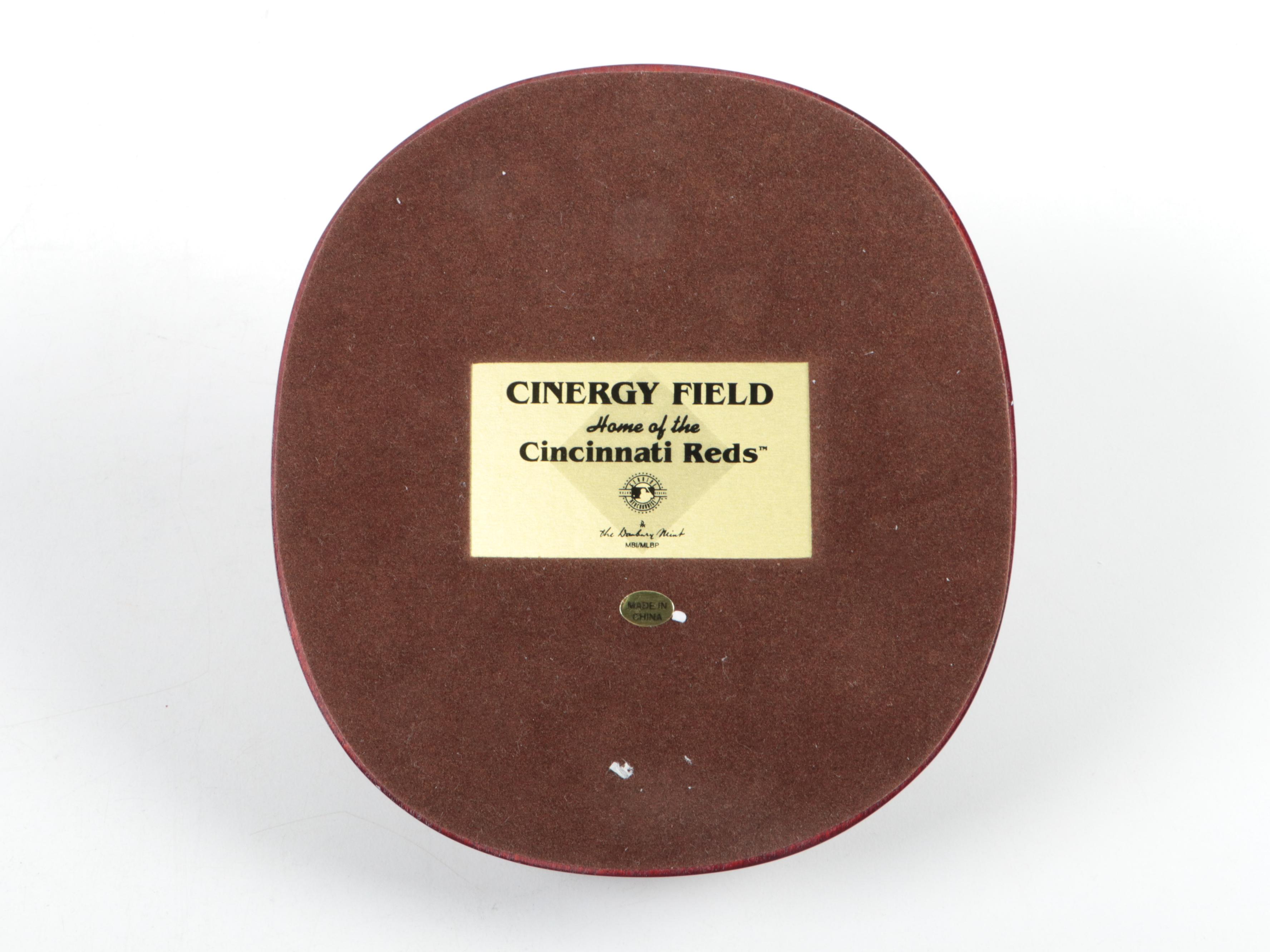 The Danbury Mint "Cinergy Field" Cincinnati Reds Hand-Painted Porcelain Replica