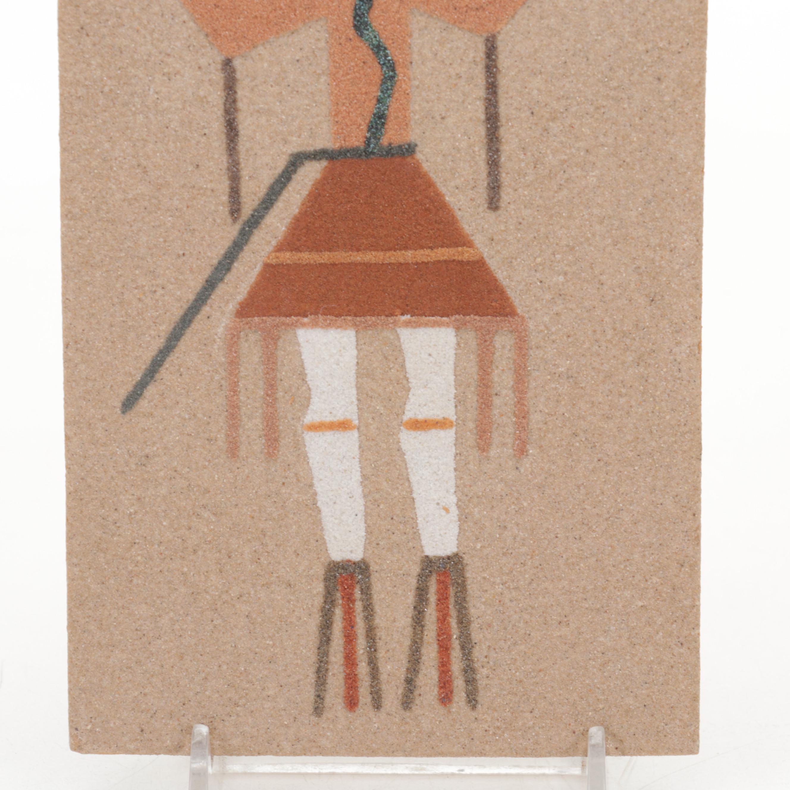 Brass Om Sculpture, Brass Planter, Native American Sand Art, and More Decor