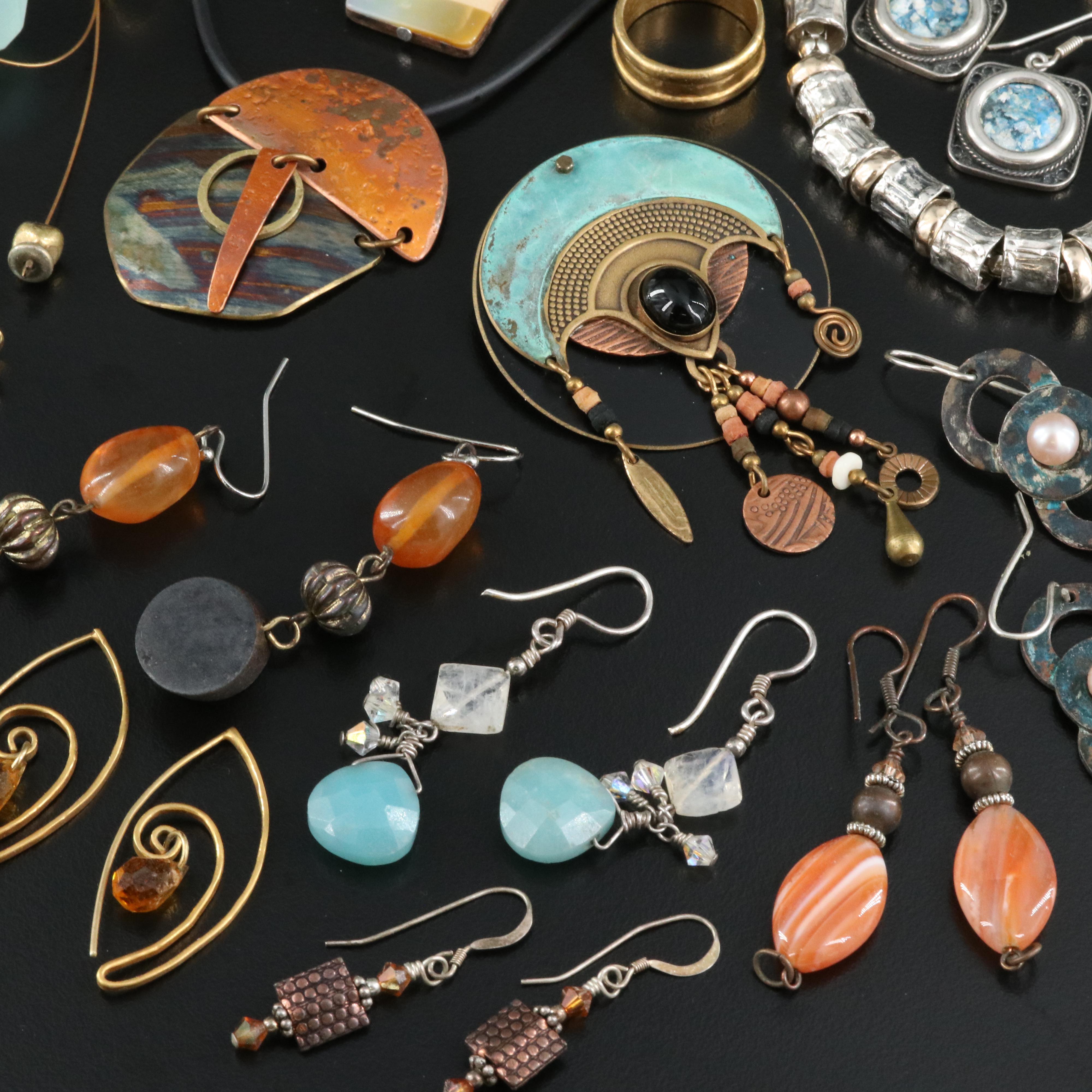 Necklaces, Bracelets and Earrings Including Edgar Berebi Bard Sterling Pendant