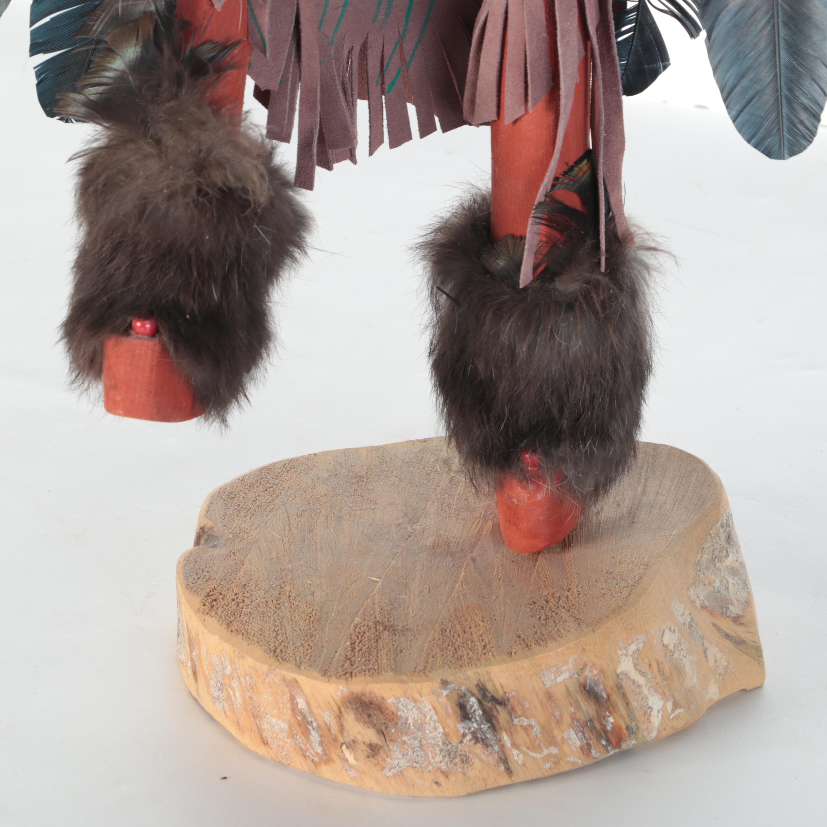 Jacida Signed Native American Navajo Style "Eagle" Kachina Figure