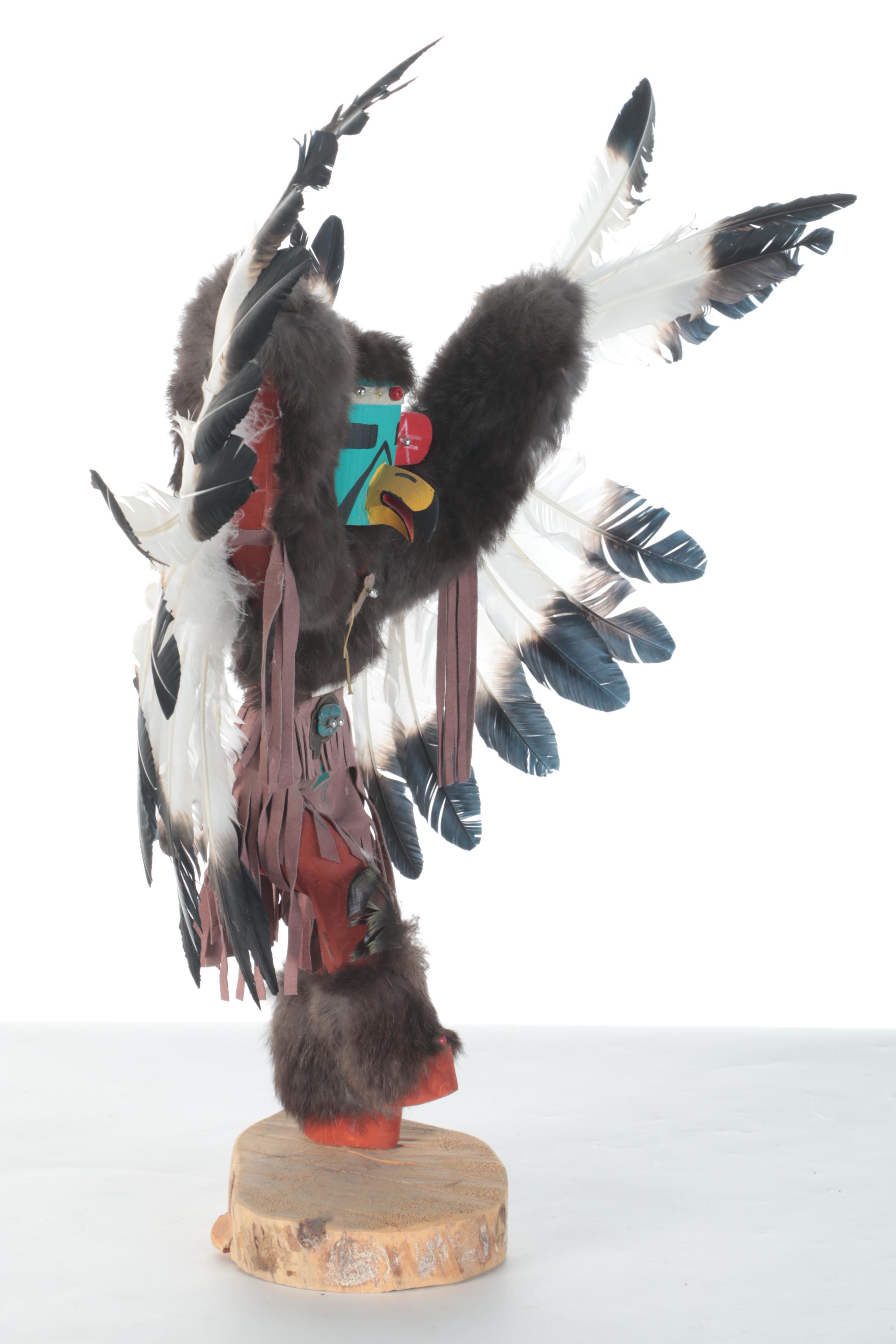 Jacida Signed Native American Navajo Style "Eagle" Kachina Figure