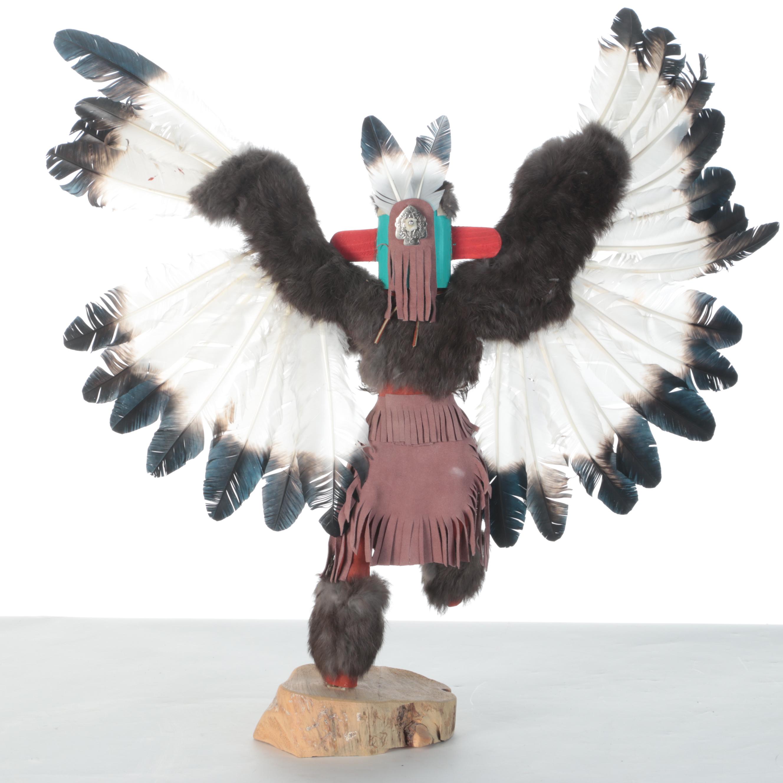 Jacida Signed Native American Navajo Style "Eagle" Kachina Figure