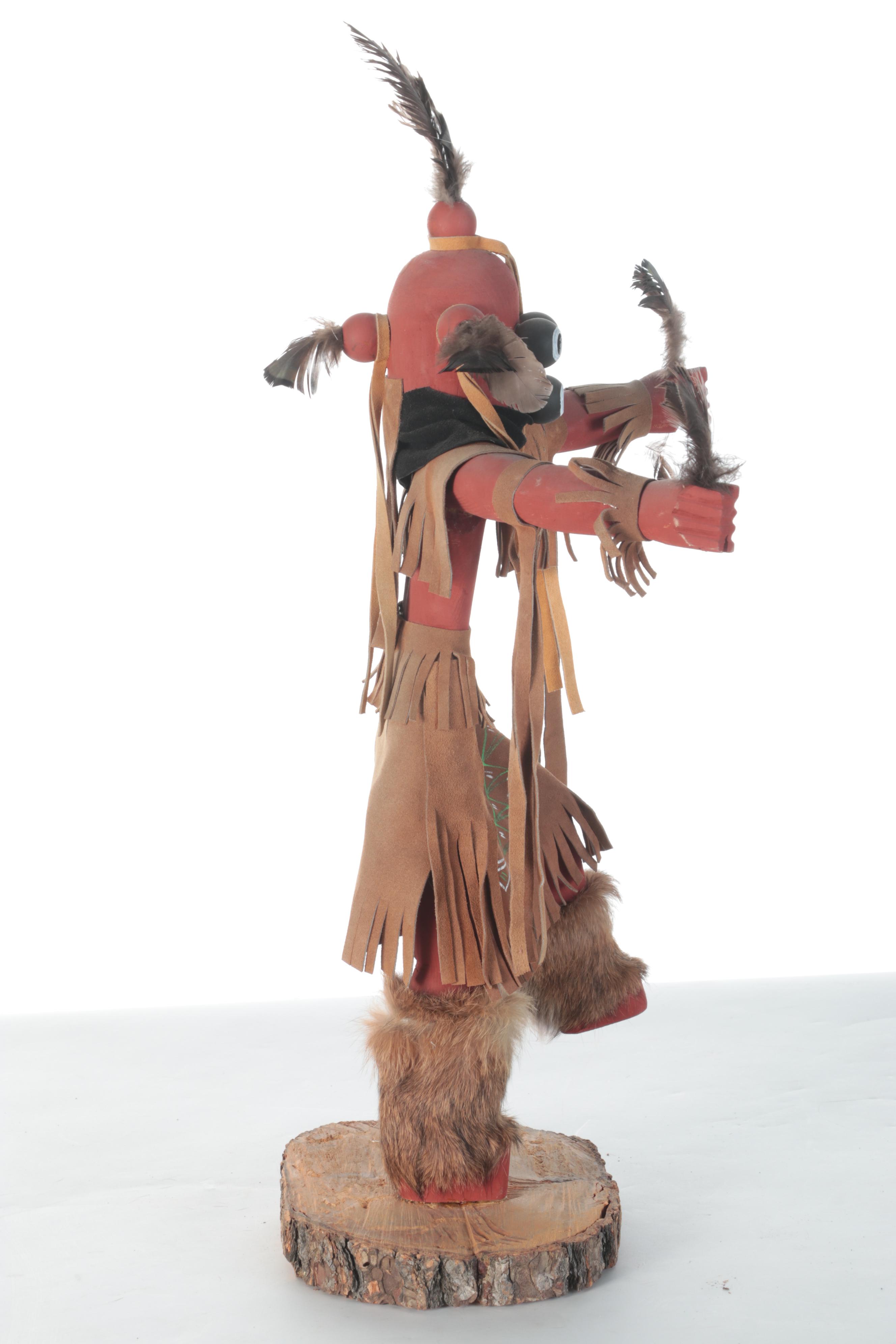 Native American Hopi "Mudhead" Kachina Figure