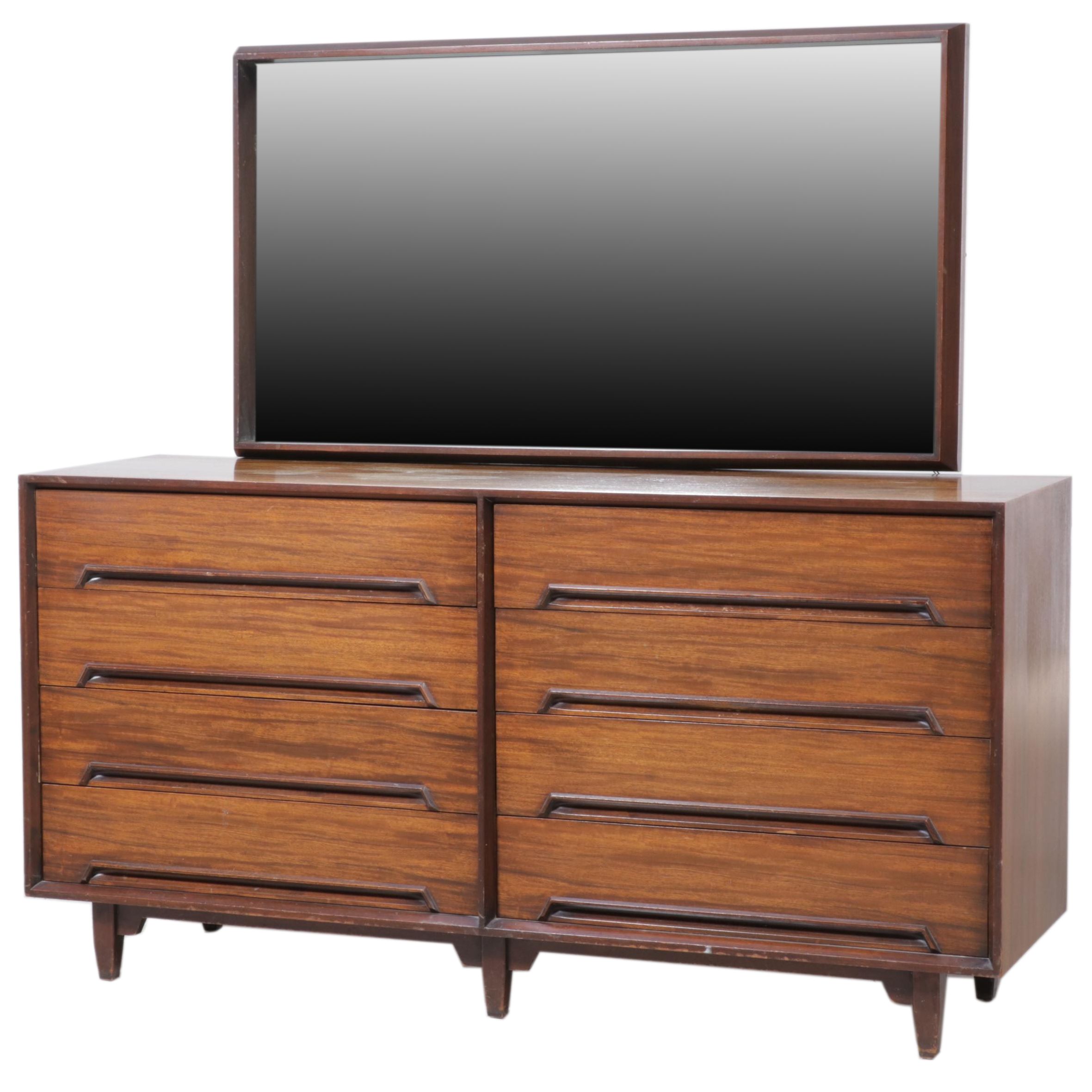 Milo Baughman for Drexel "Perspective" Mindoro Wood Eight-Drawer Dresser