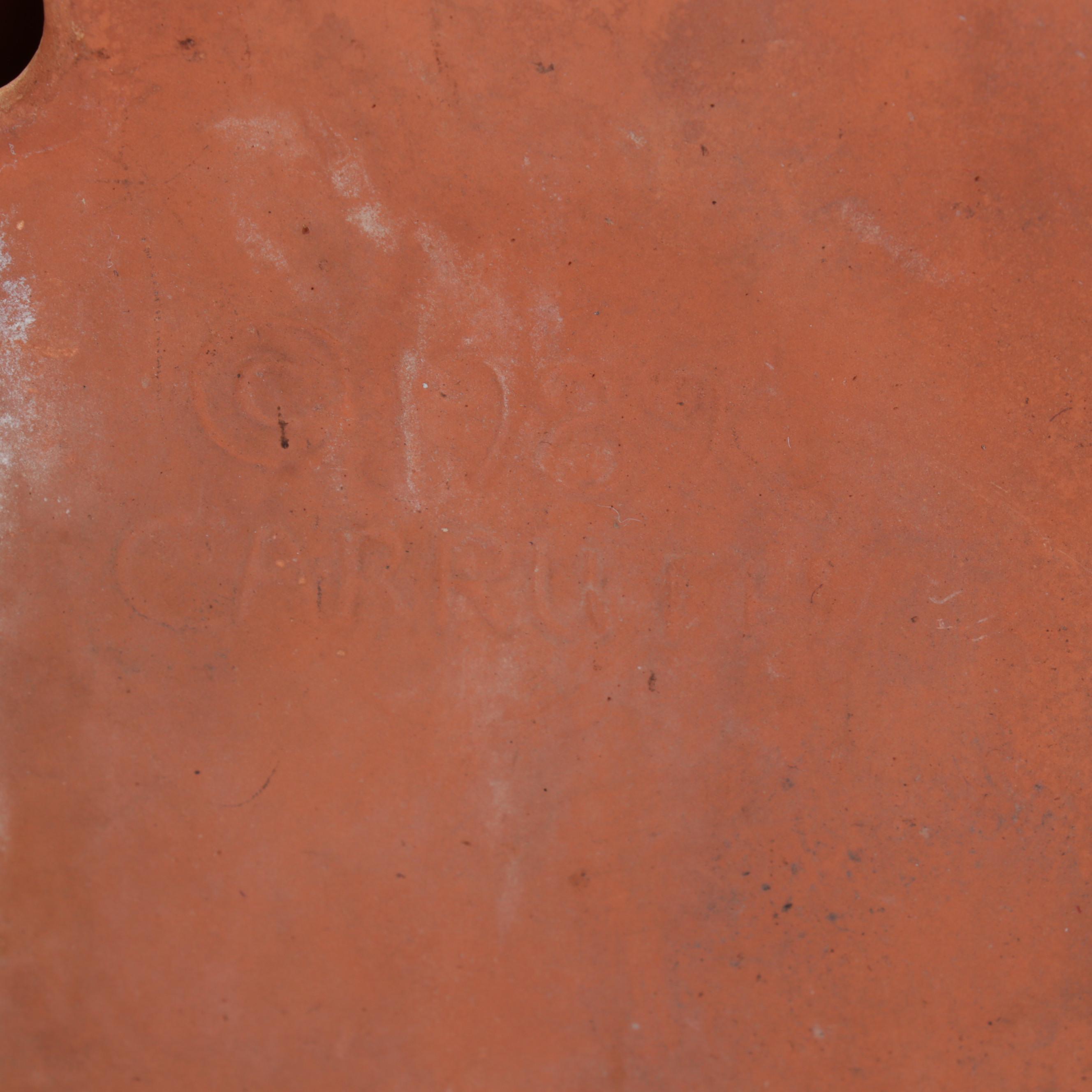 Carruth Studio Garden Sculpture and Wall Planter with Iron Manicule Décor