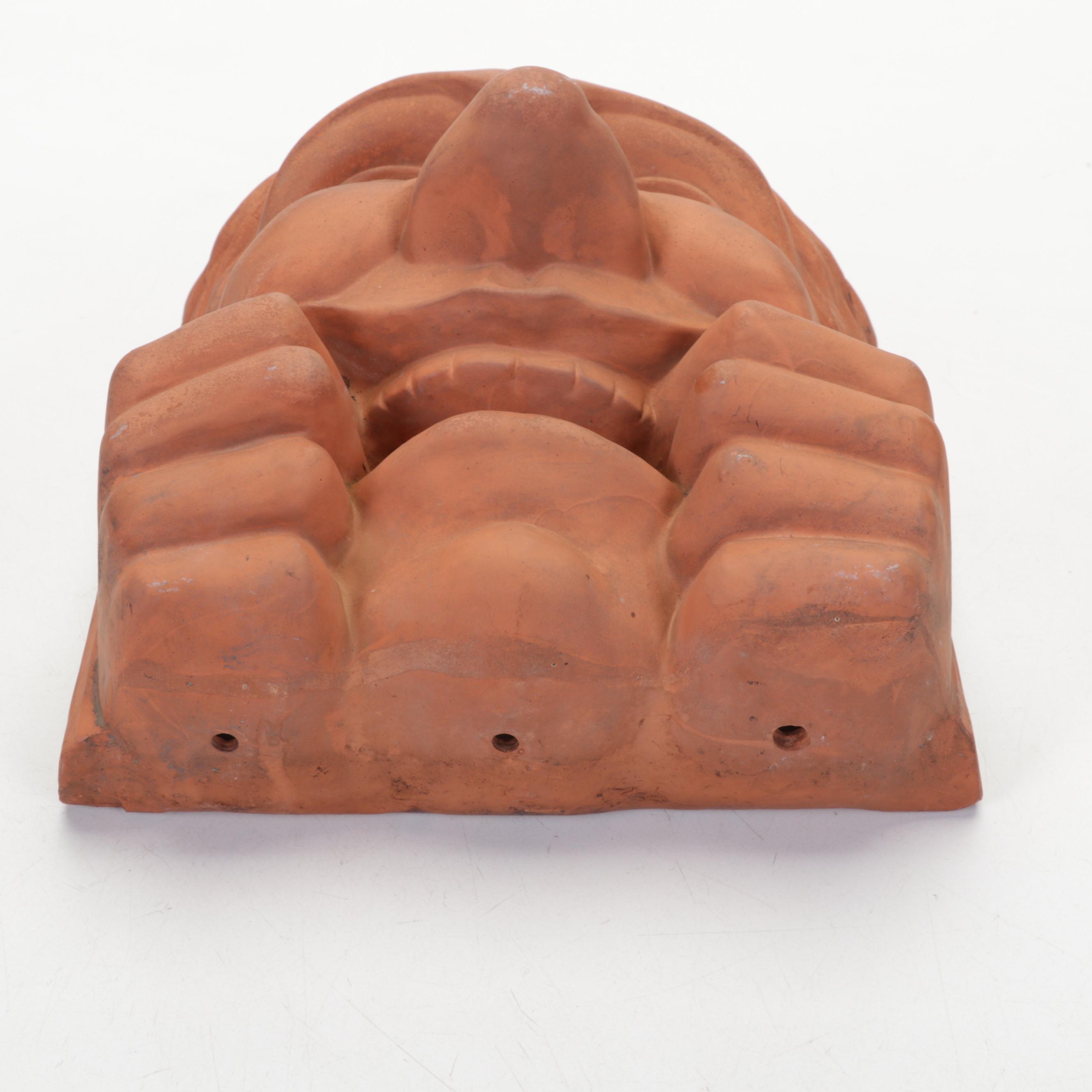 Carruth Studio Garden Sculpture and Wall Planter with Iron Manicule Décor