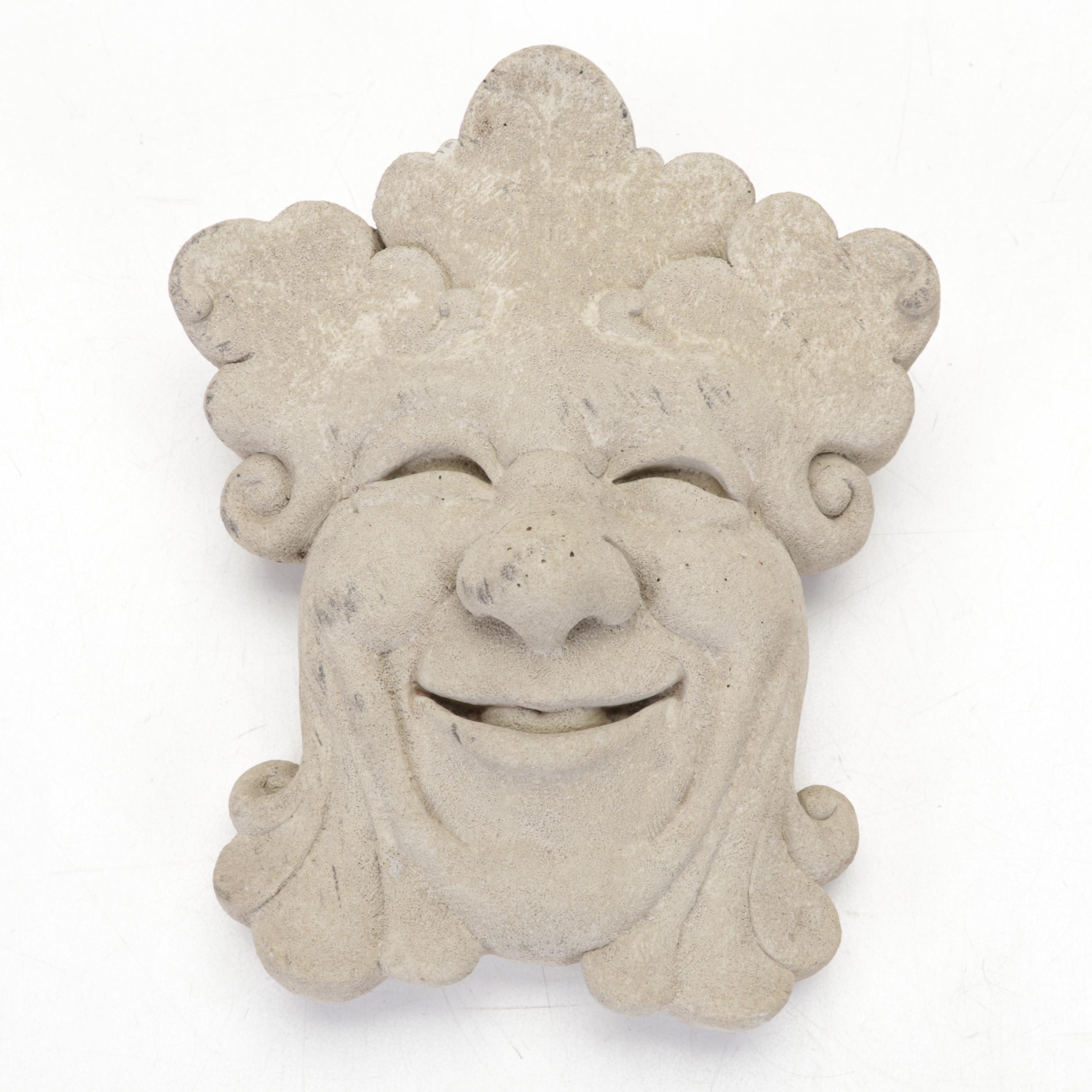 Carruth Studio Garden Sculpture and Wall Planter with Iron Manicule Décor