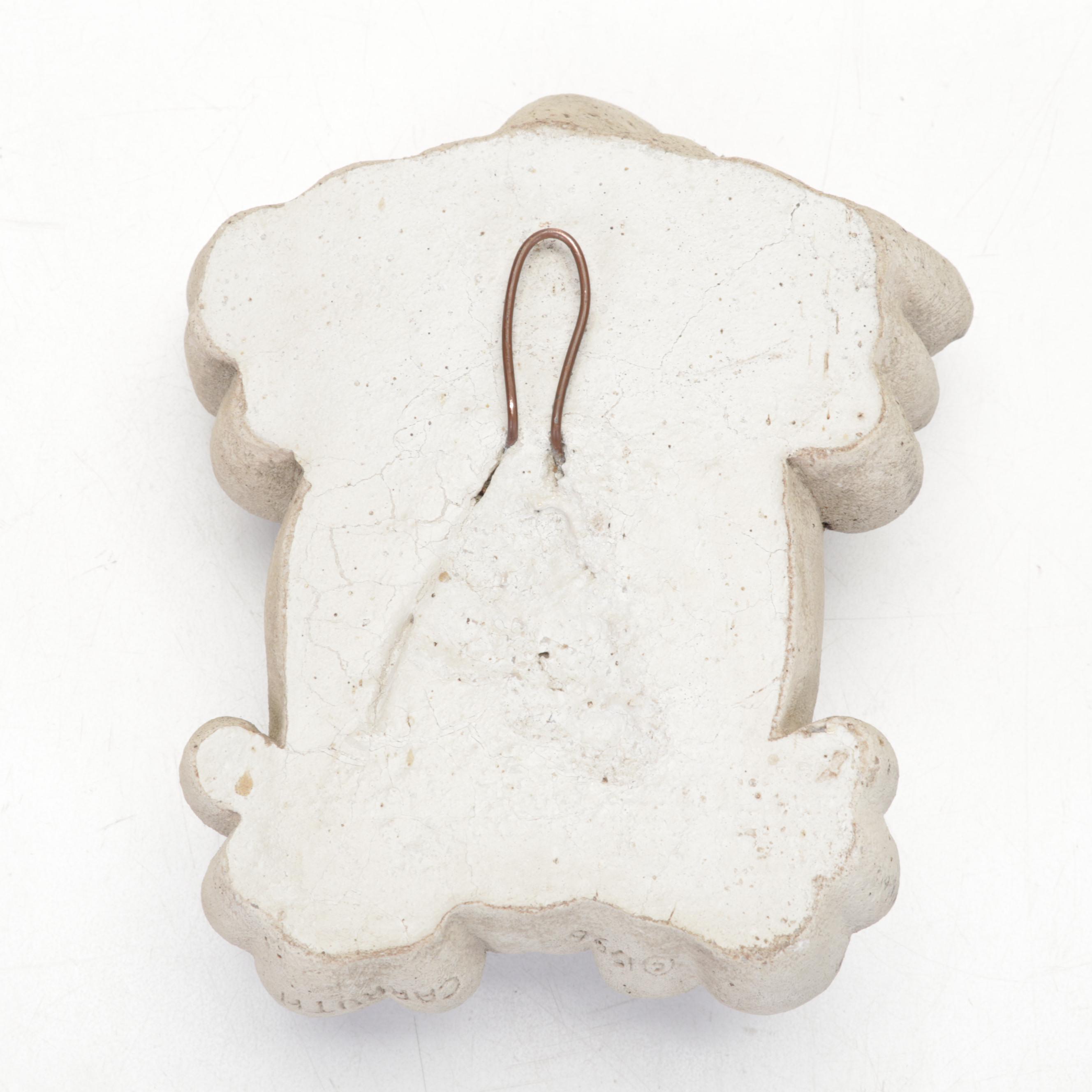 Carruth Studio Garden Sculpture and Wall Planter with Iron Manicule Décor