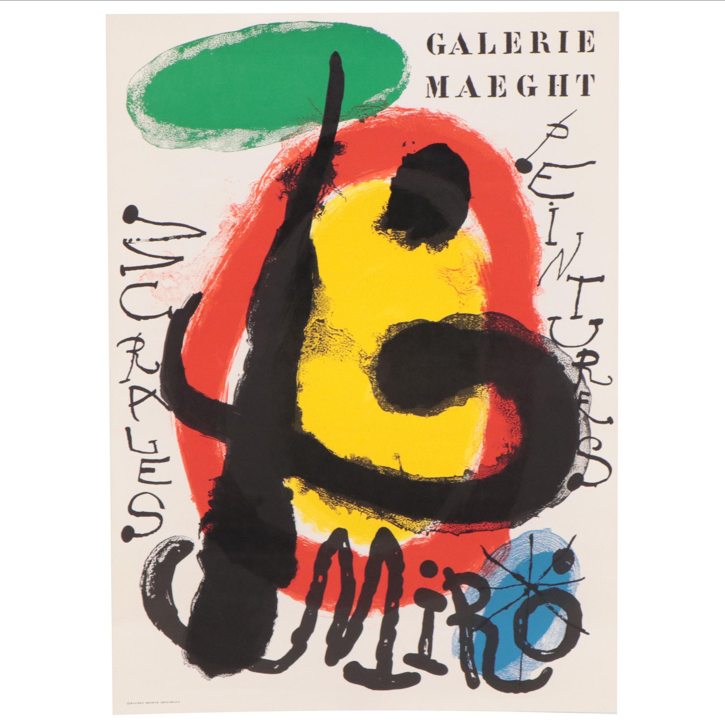 Joan Miró Galerie Maeght Exhibition Poster "Murales Peintures" 1961