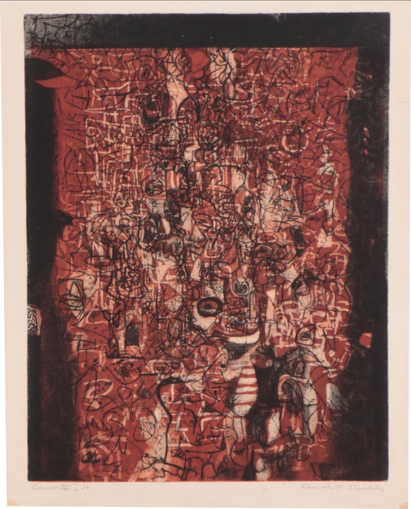Kenneth Alvin Kerslake Etching With Aquatint "Genesis III", 2007