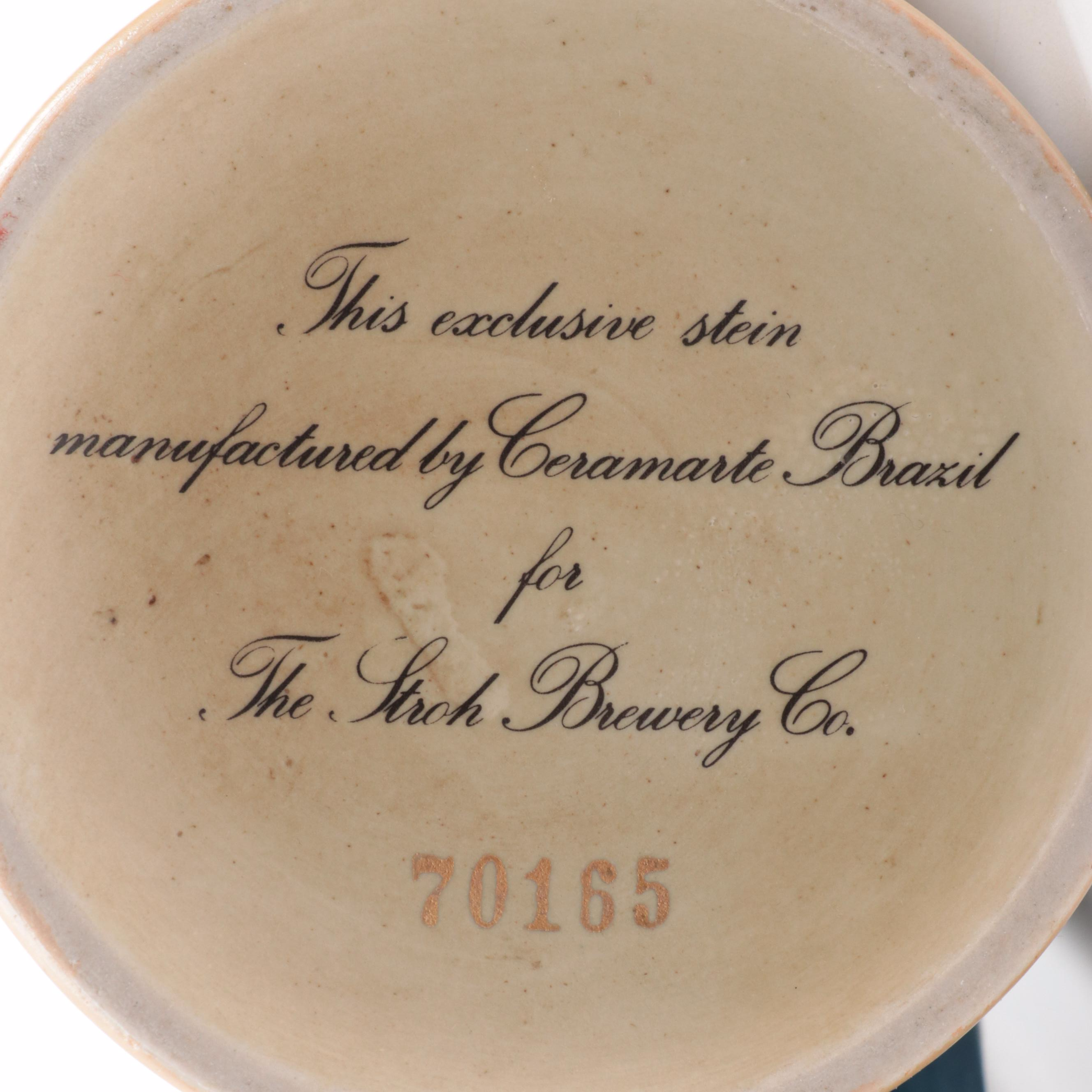 Jim Beam Stein Shaped Decanter with Stroh Brewery and Other Ceramic Beer Steins