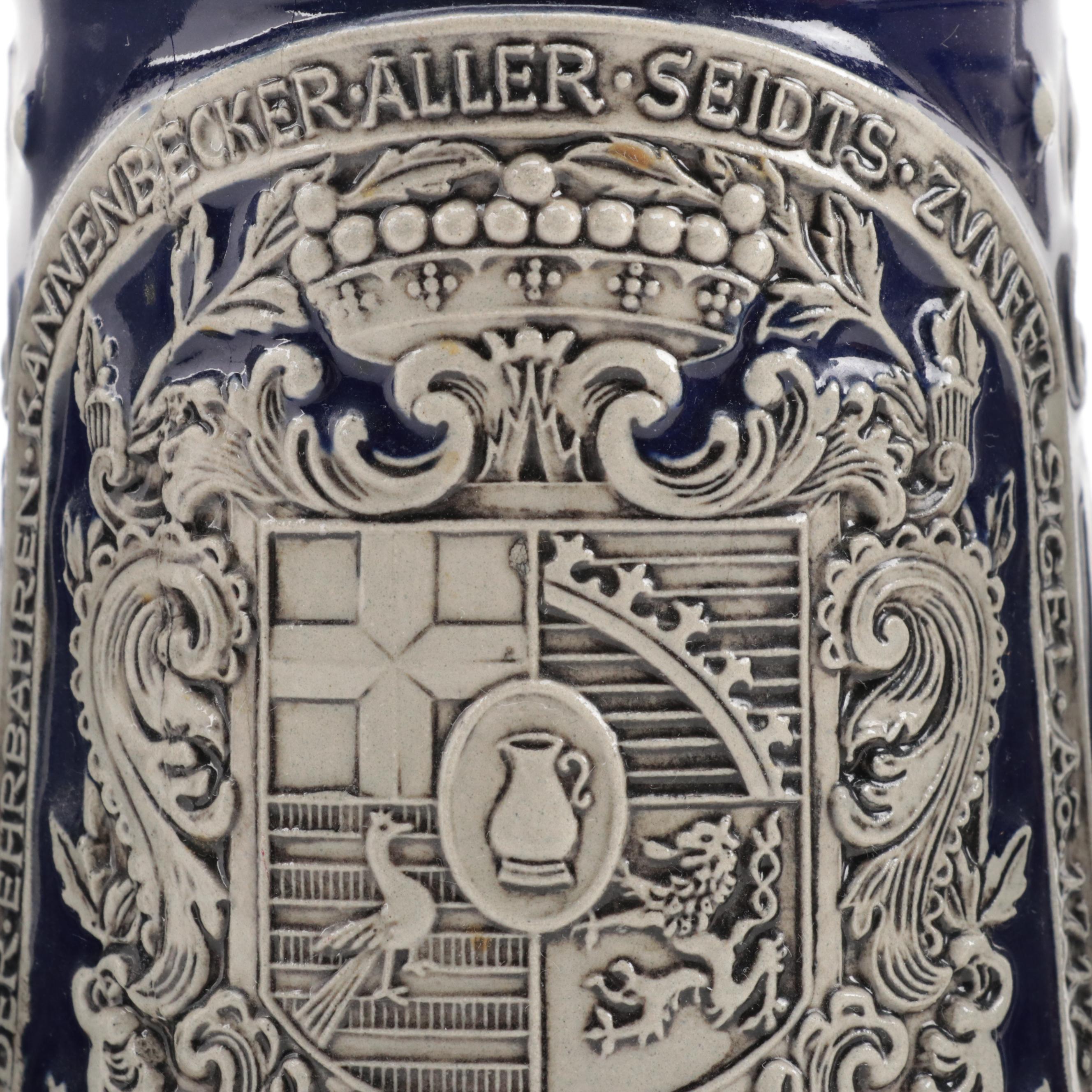 Goebel with Westerwald Style and Other German Stoneware Beer Steins