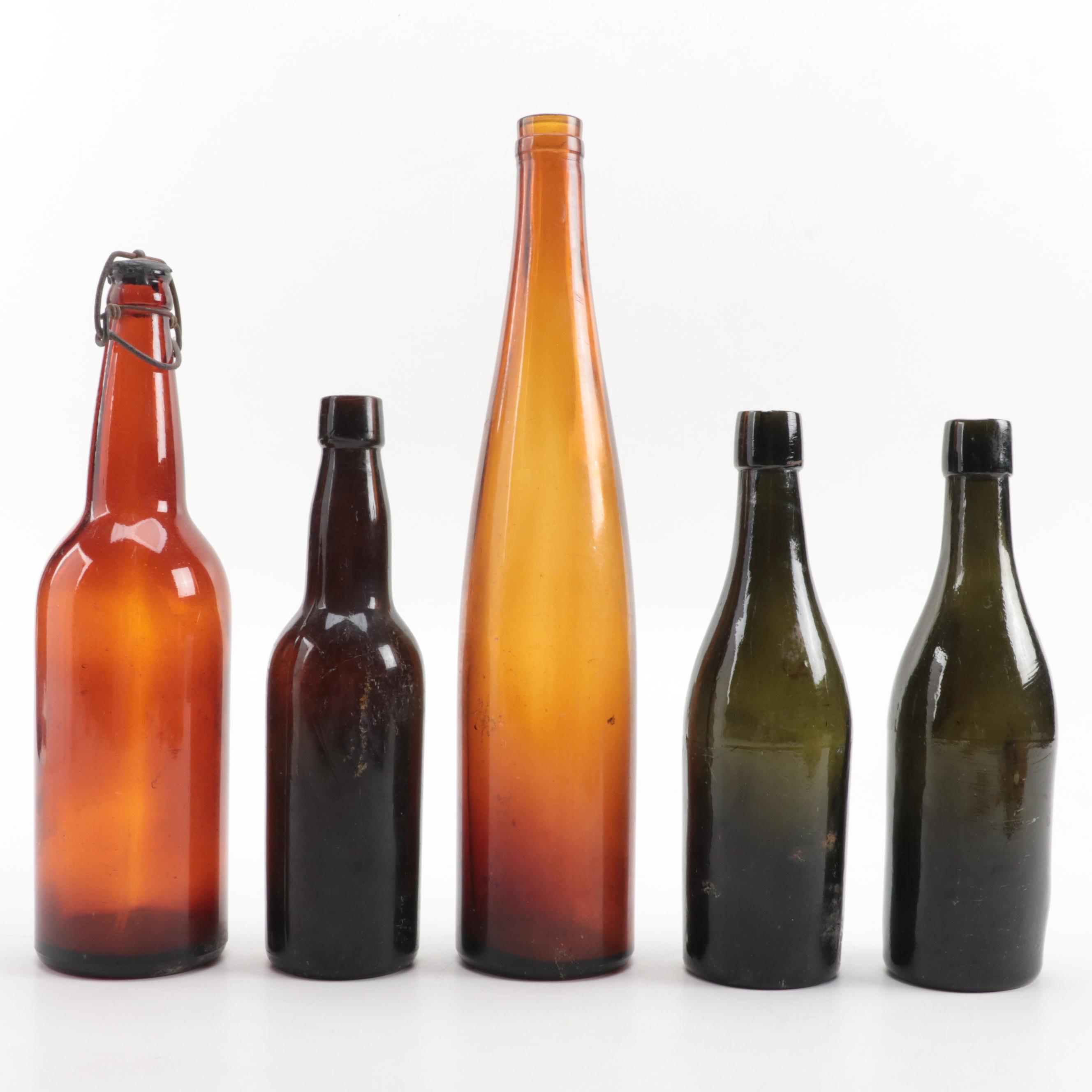 Reed & Company, Illinois Glass with Other Beer and Wine Bottles, Early 20th C.