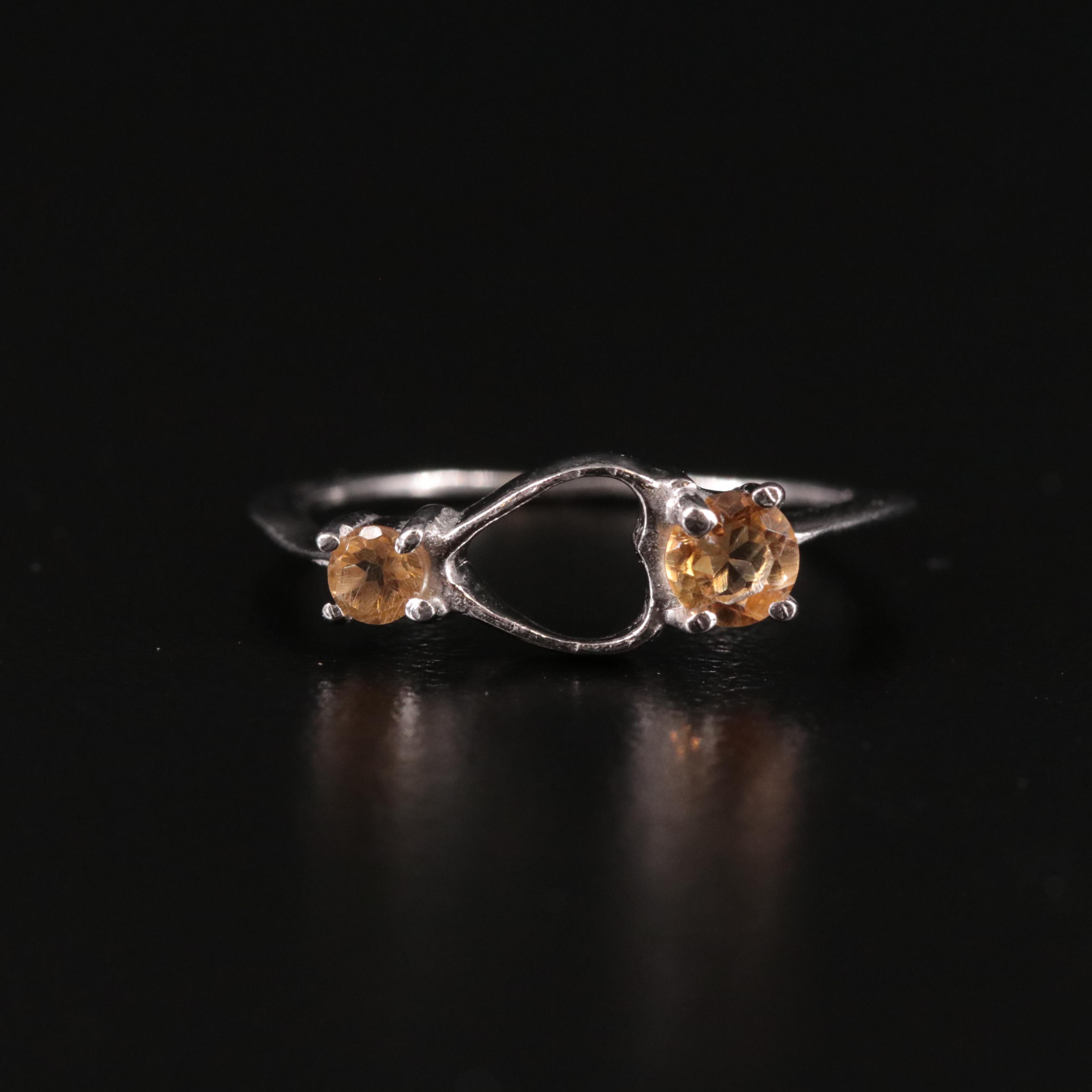Sterling and Citrine Ring
