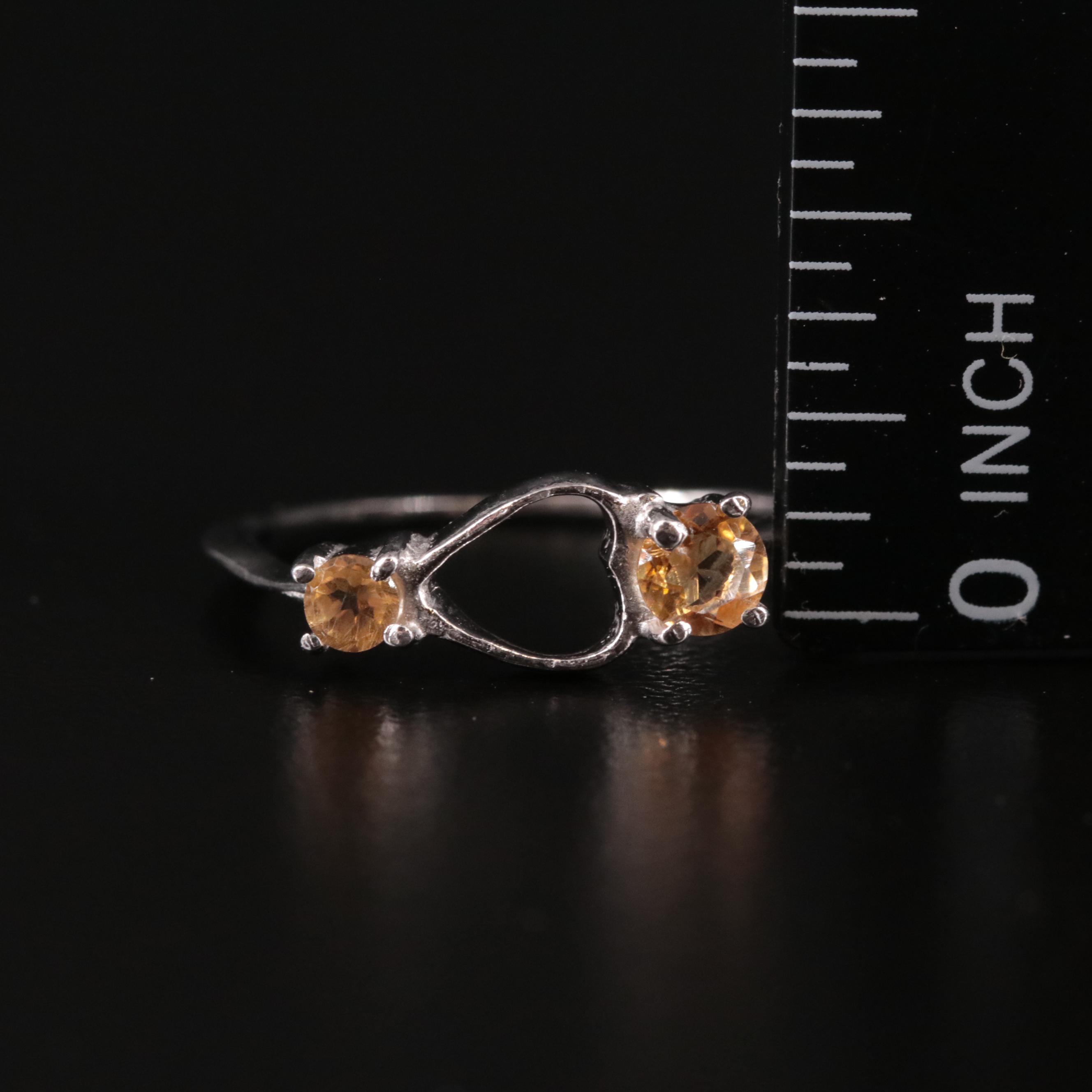 Sterling and Citrine Ring
