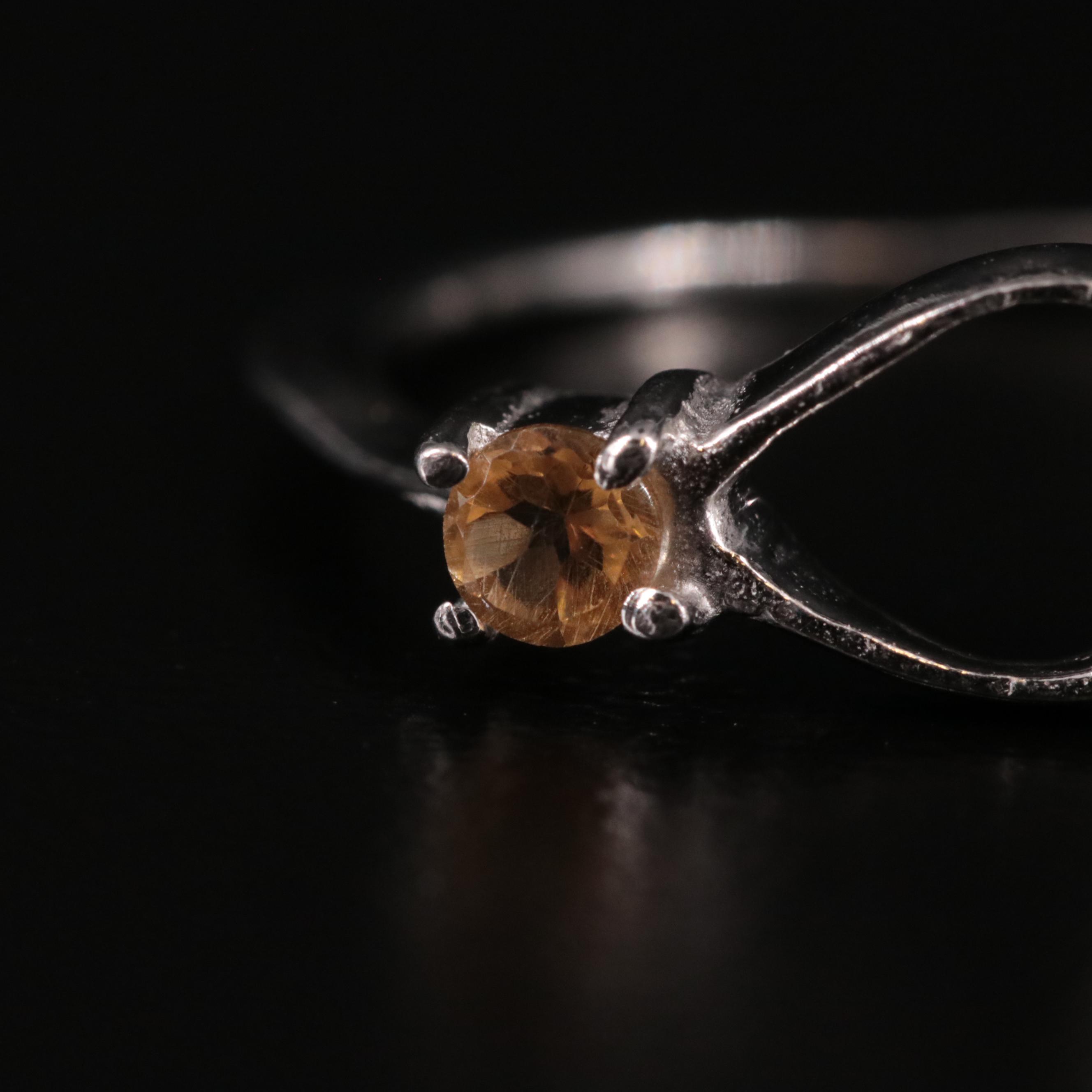 Sterling and Citrine Ring