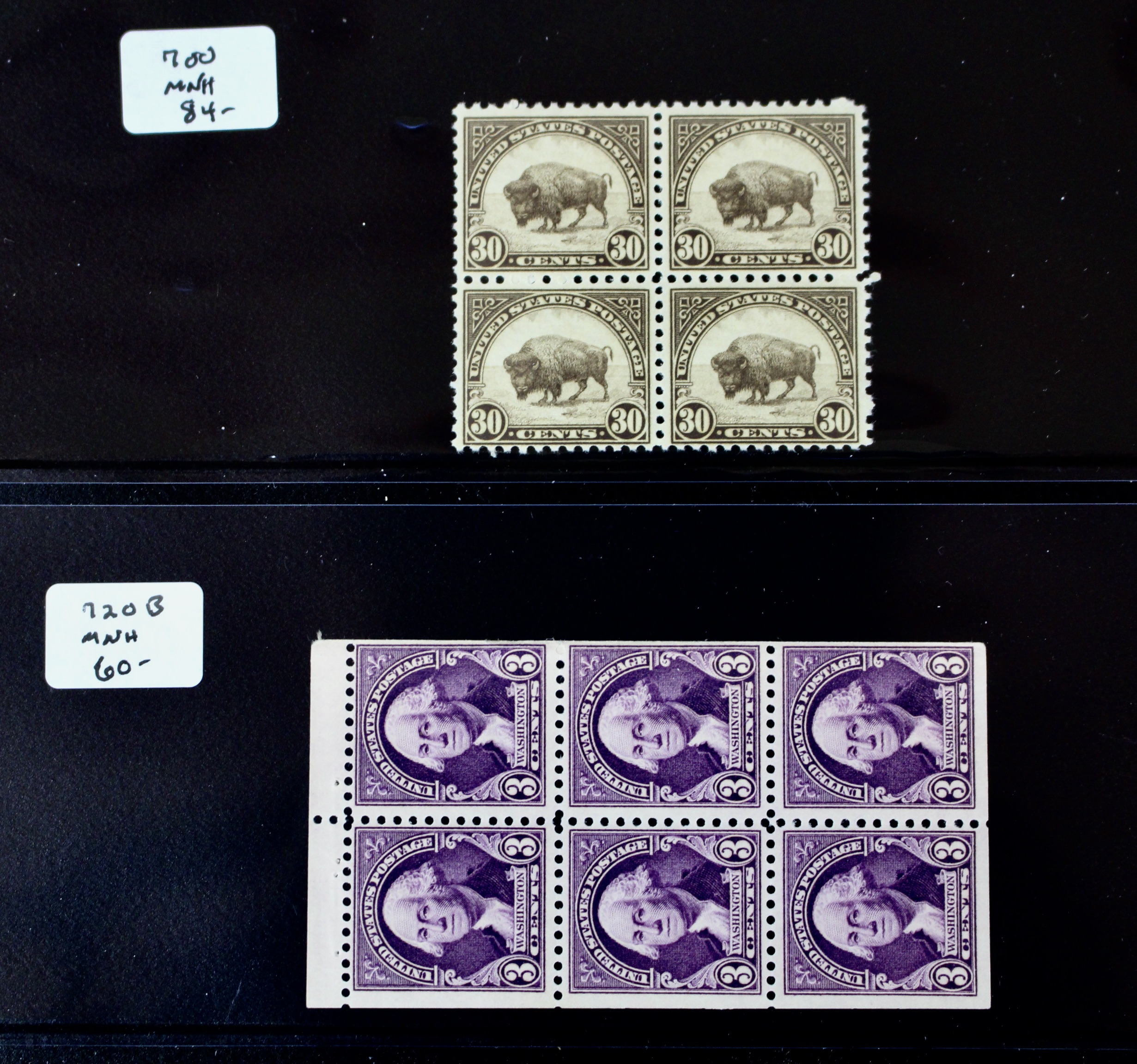 Ten Early U.S. Multiple Postage Stamps