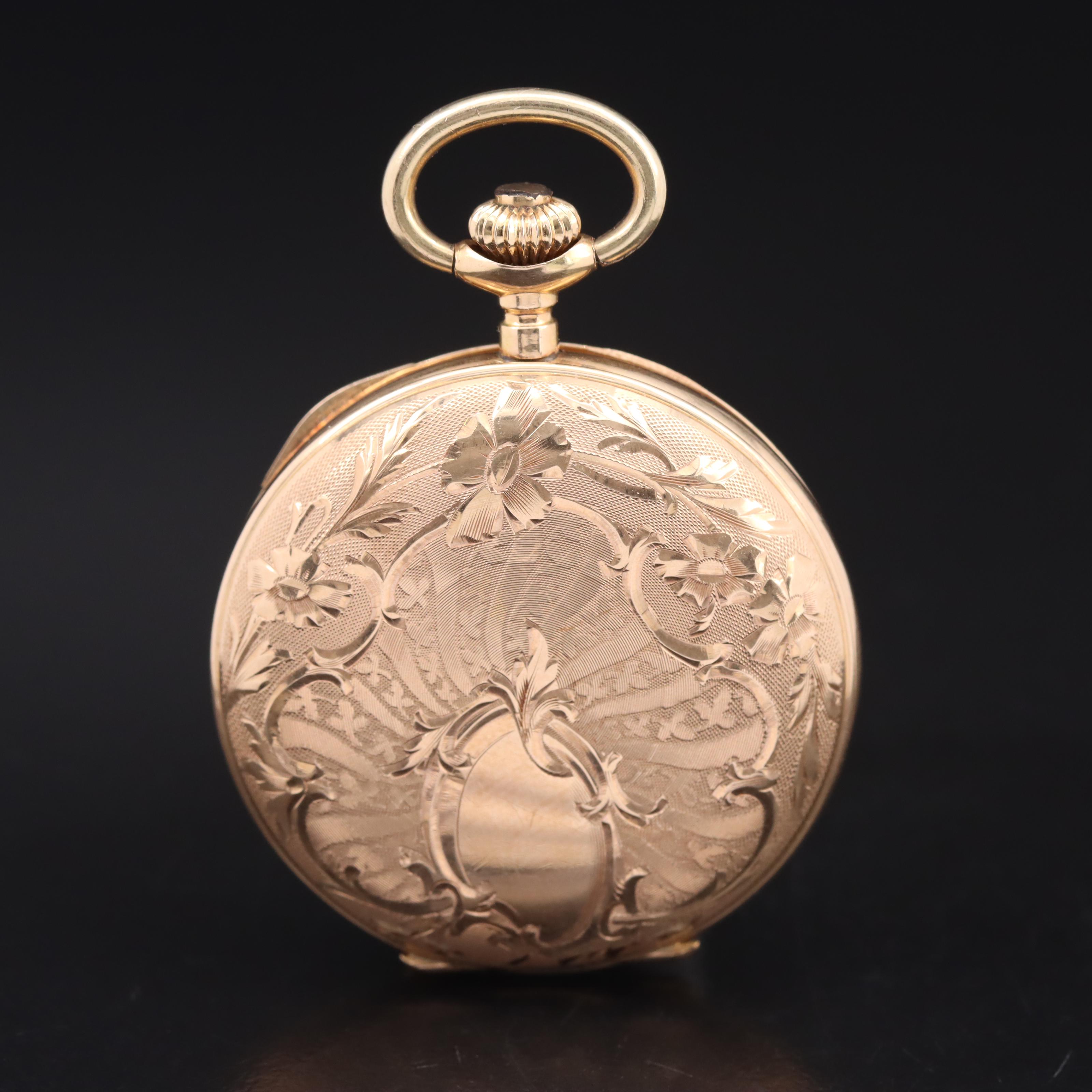 14K Hunting Case Pocket Watch
