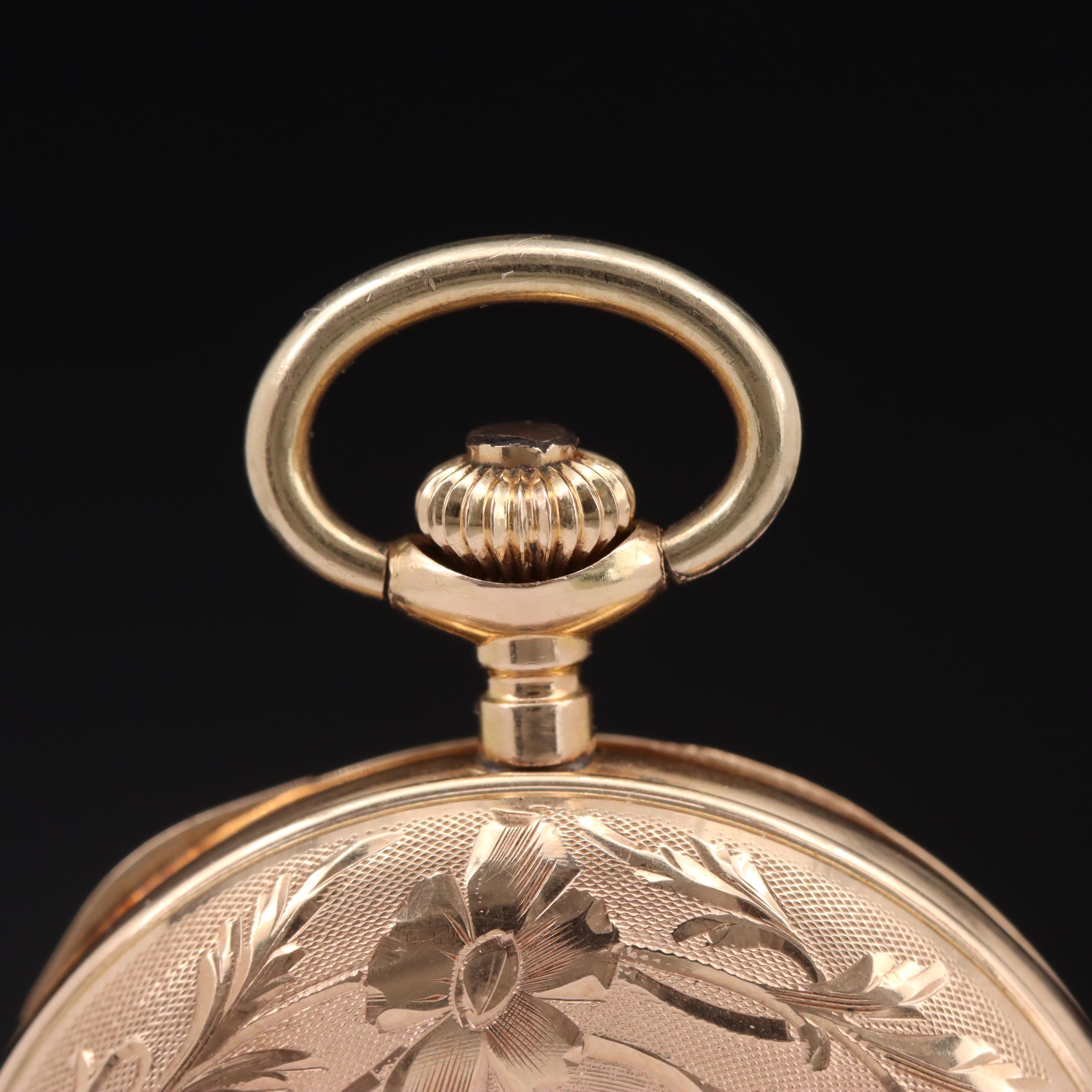 14K Hunting Case Pocket Watch