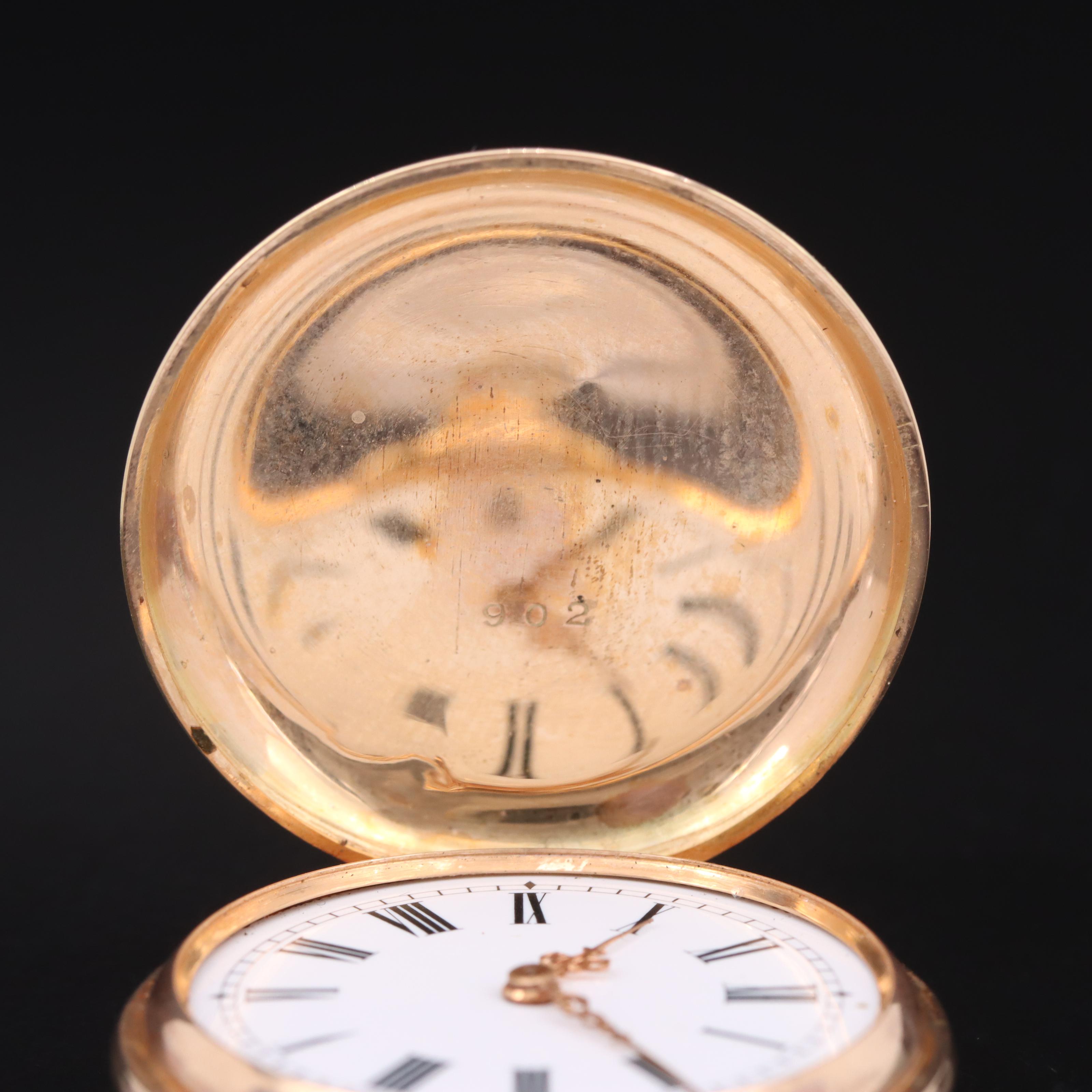 14K Hunting Case Pocket Watch