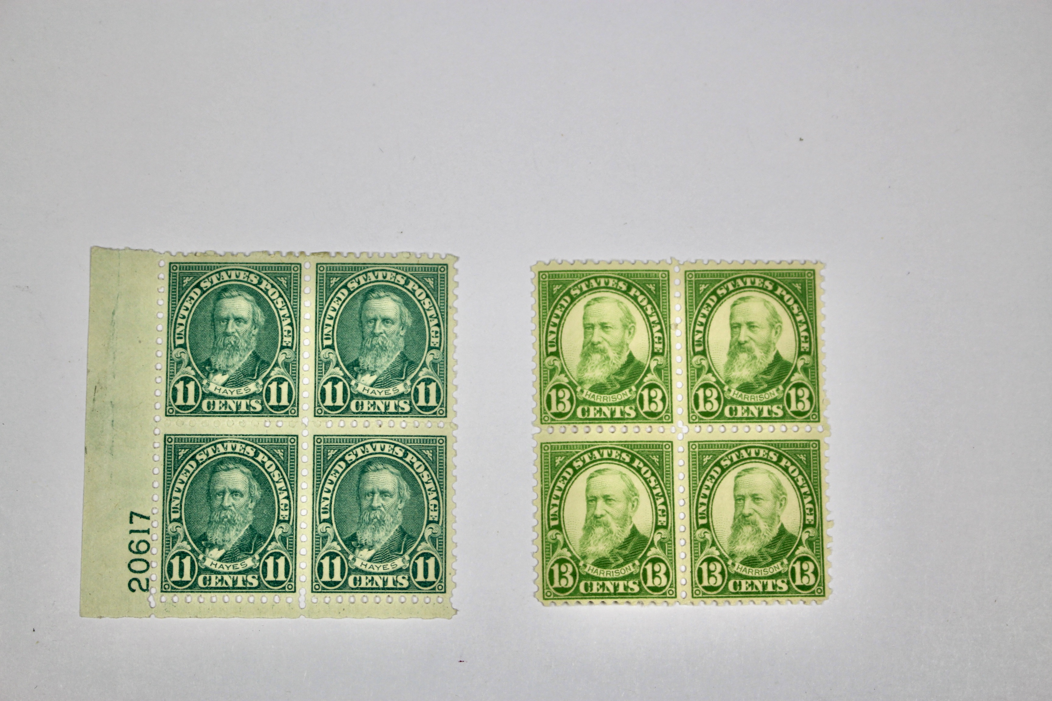 Ten Early U.S. Multiple Postage Stamps
