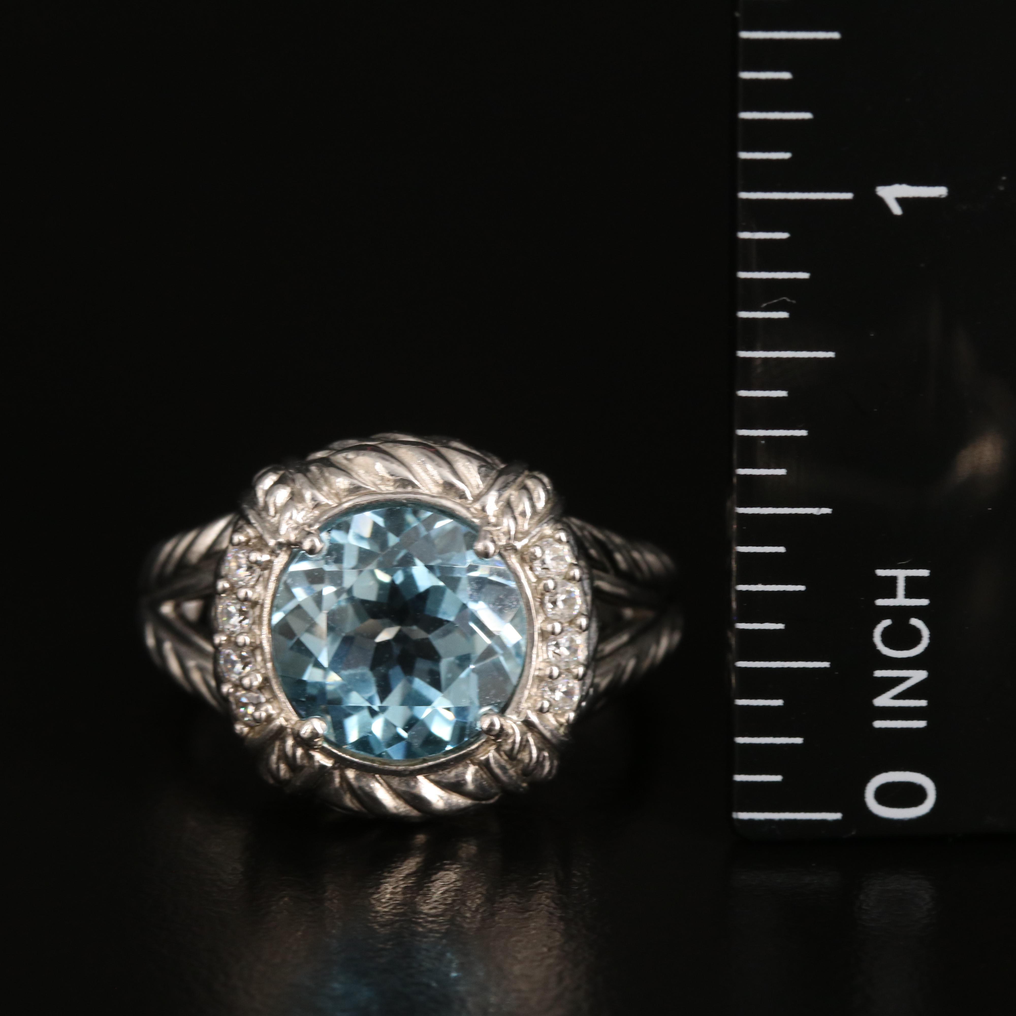 Judith Ripka Sterling Ring Grouping Including Top, Citrine and Cubic Zirconia