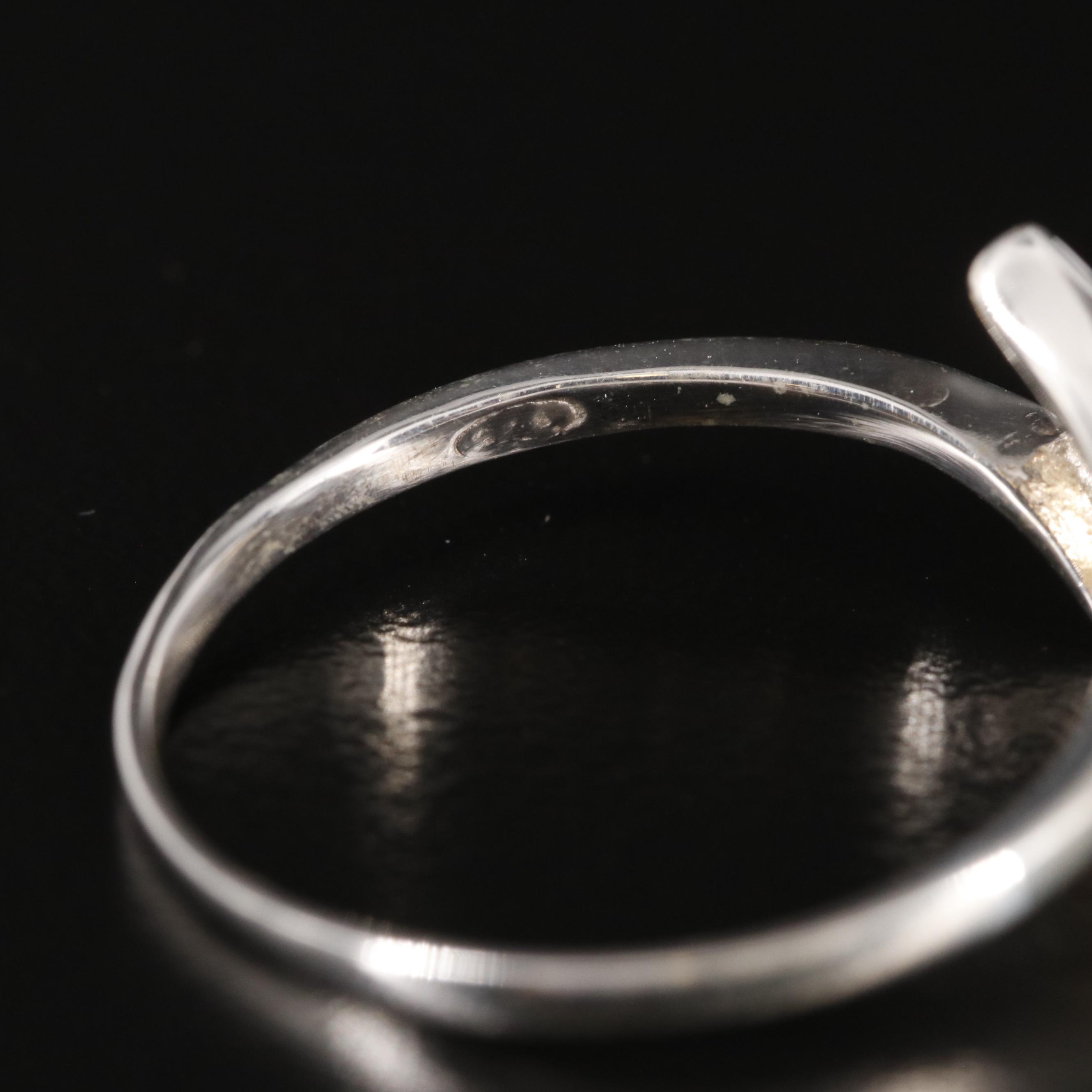 Sterling and Citrine Solitaire Ring