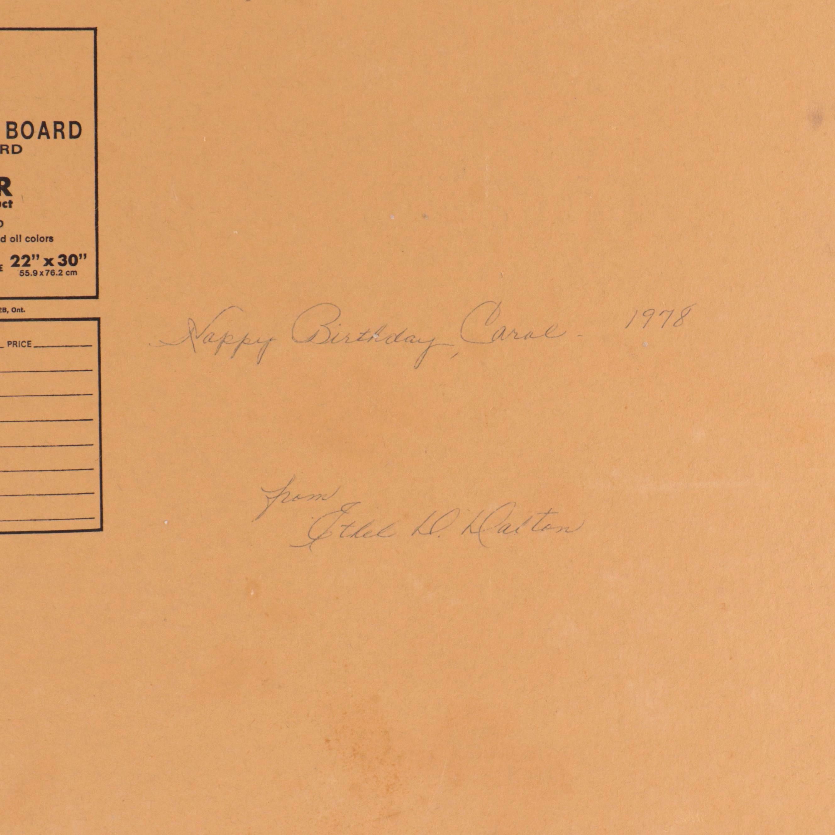 Ethel D. Dalton Landscape Oil Painting, 1978