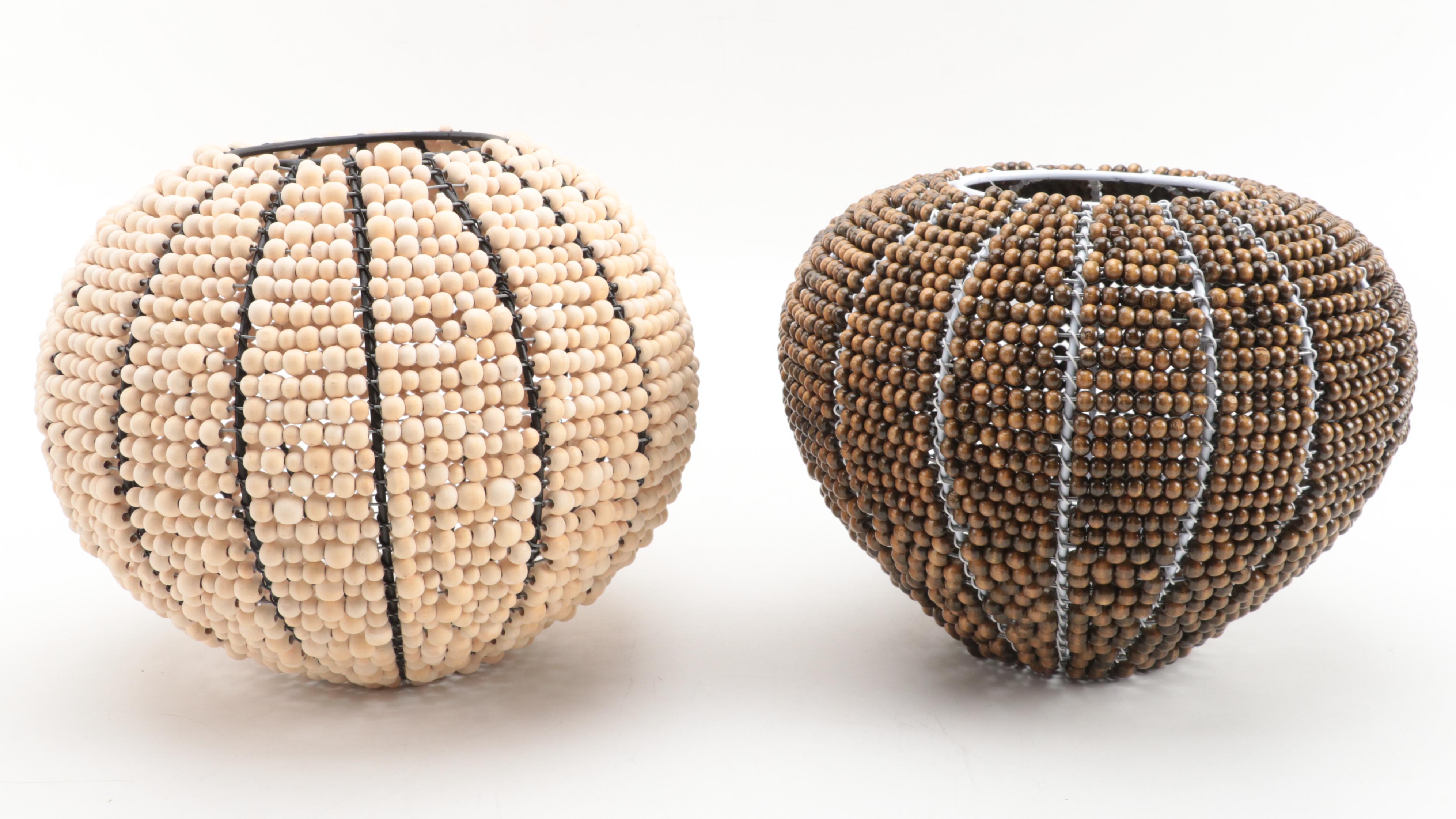 Ugandan and Ghanaian Handmade Baskets With Other Beaded Baskets