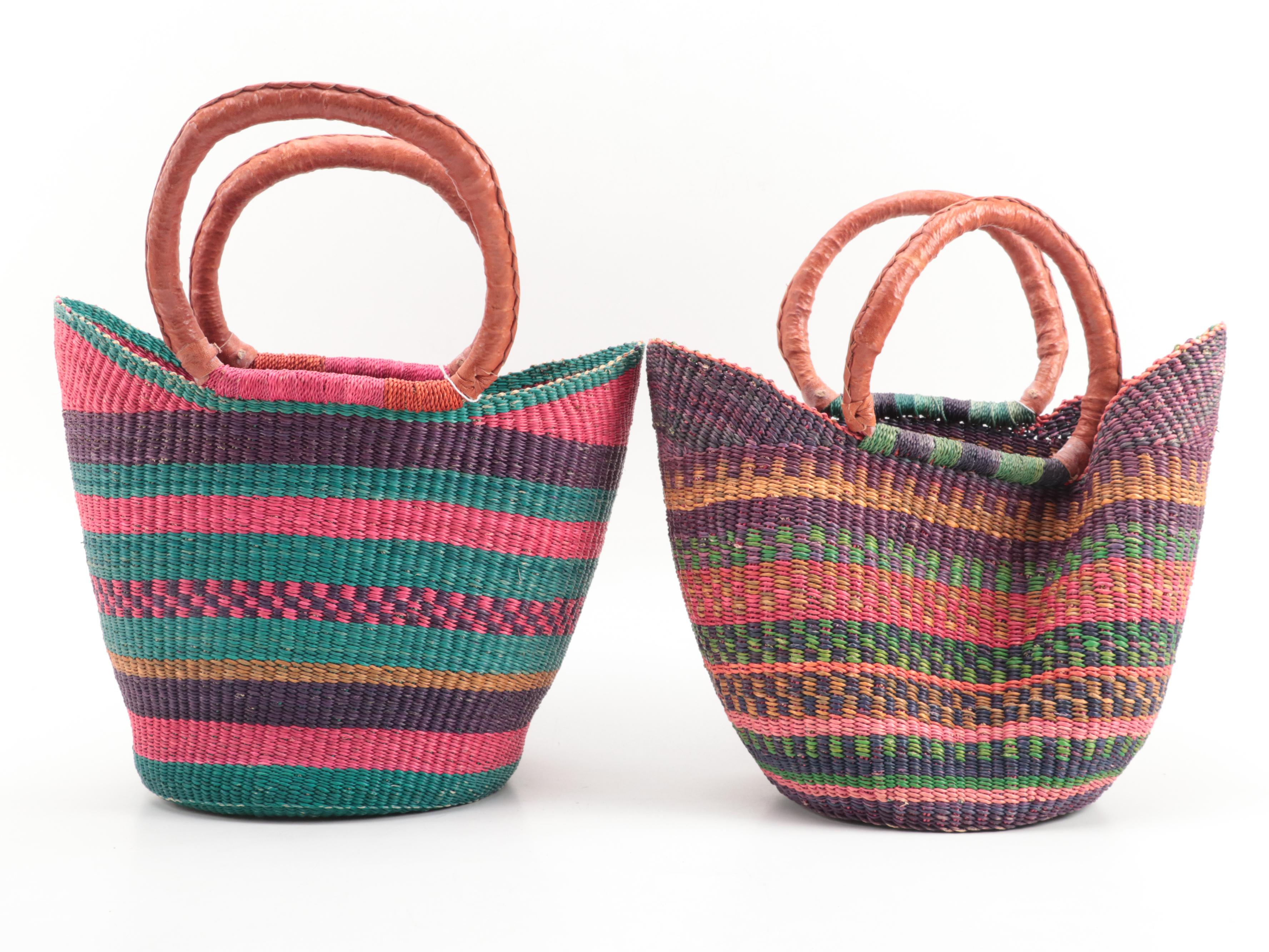 Ugandan and Ghanaian Handmade Baskets With Other Beaded Baskets