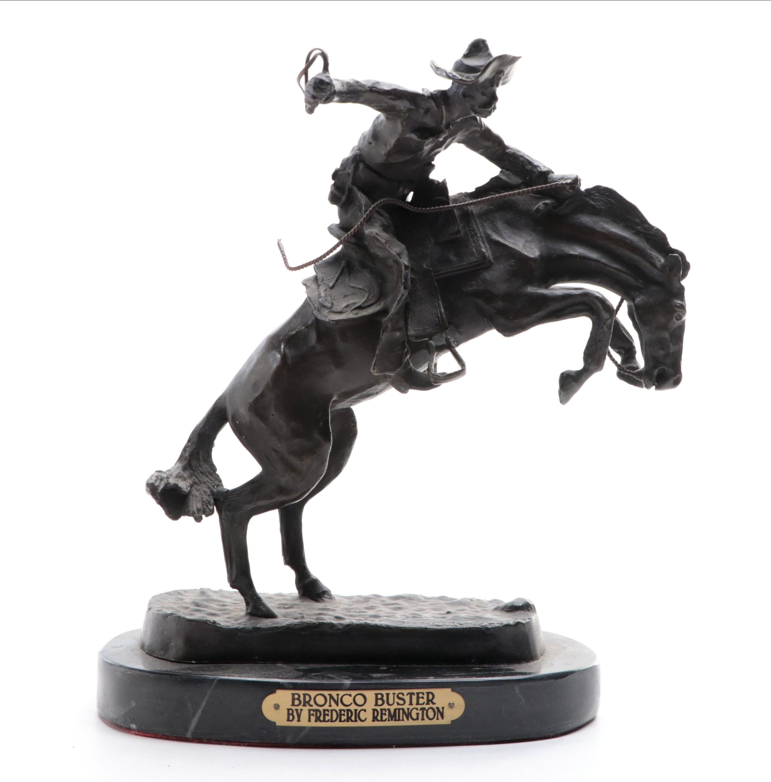 Bronze Sculpture After Frederic Remington "The Bronco Buster"
