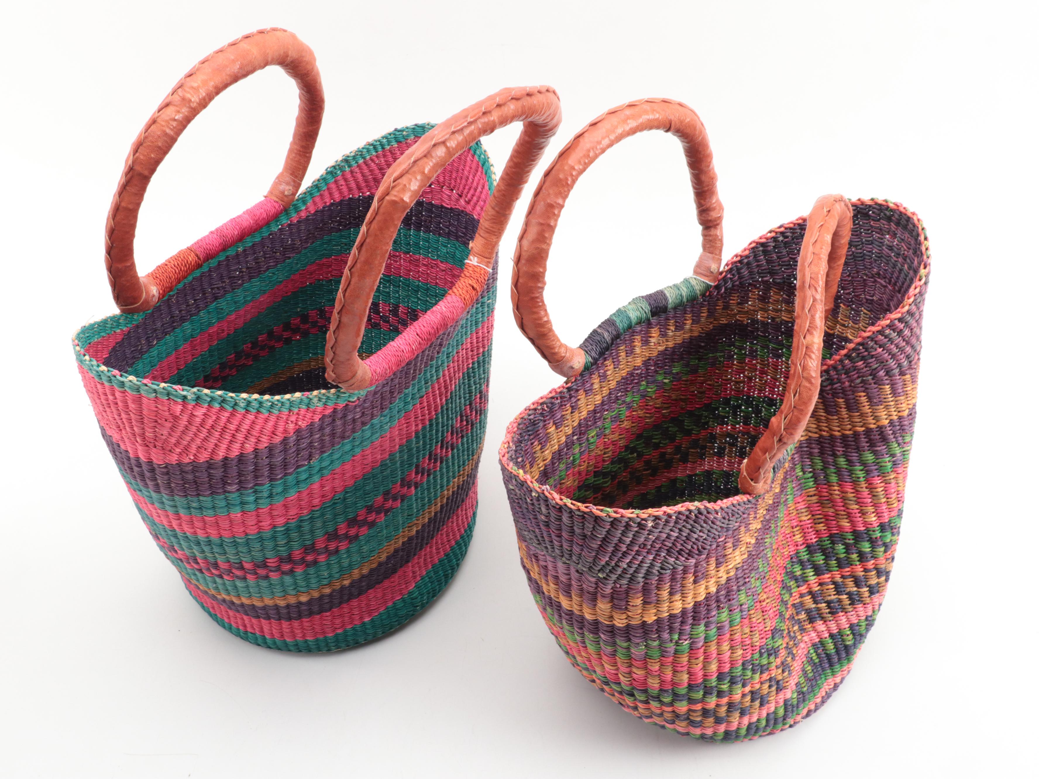 Ugandan and Ghanaian Handmade Baskets With Other Beaded Baskets