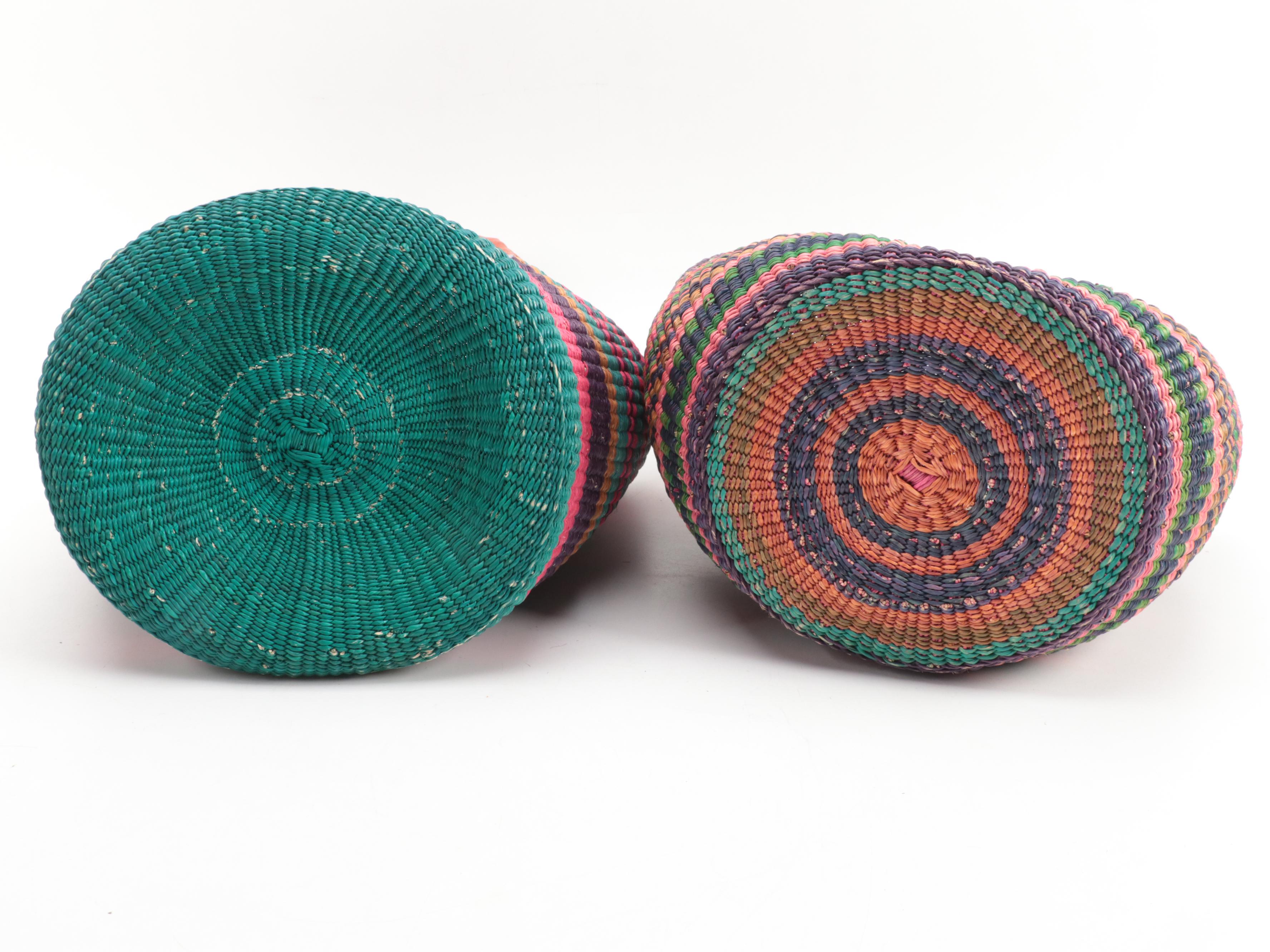 Ugandan and Ghanaian Handmade Baskets With Other Beaded Baskets