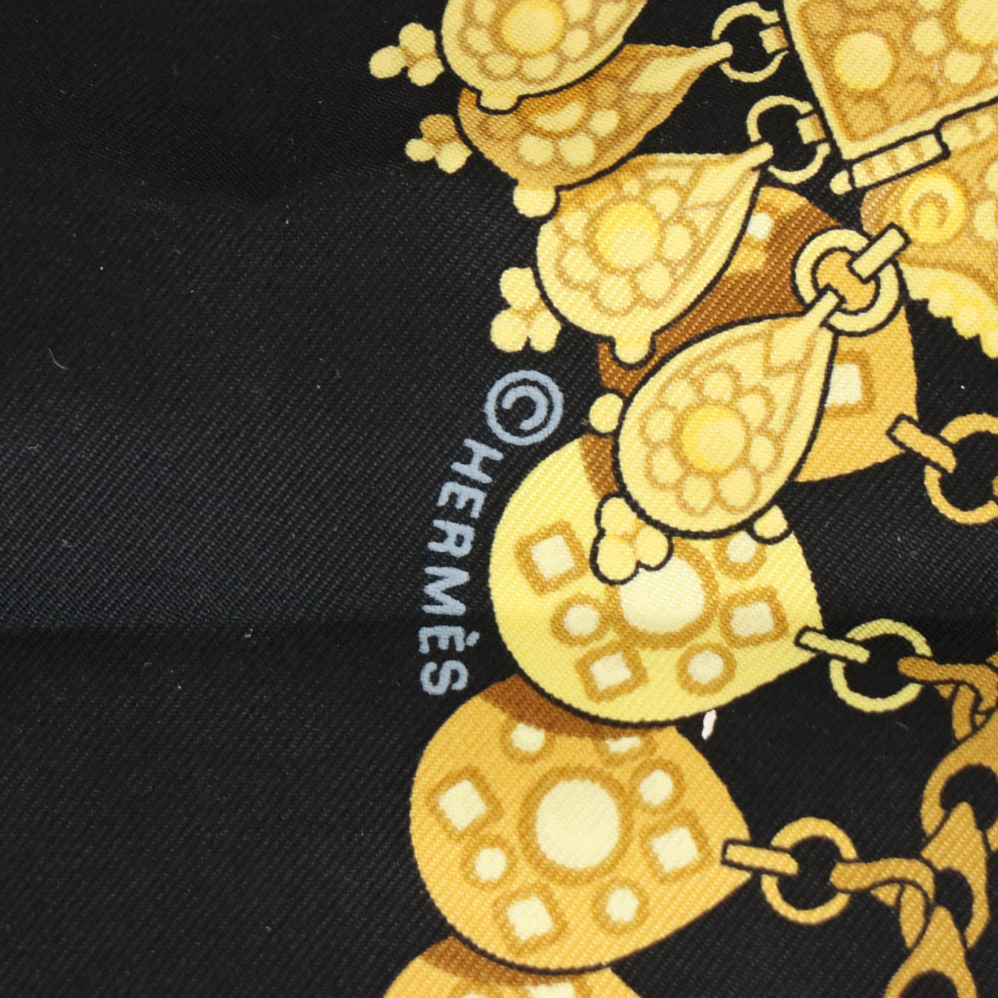 Hermès "Kosmima" Scarf 90 in Silk Twill