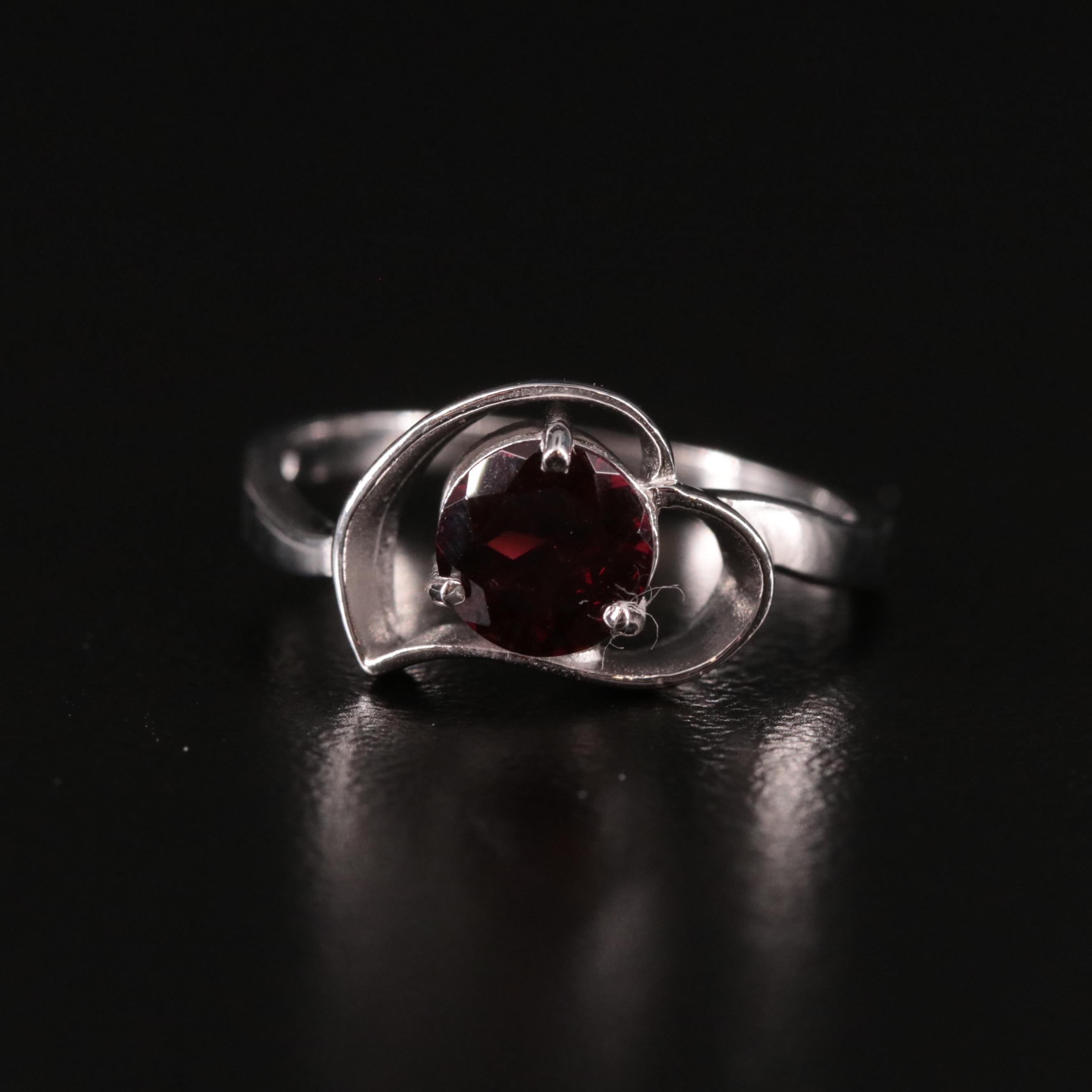 Sterling and Garnet Ring