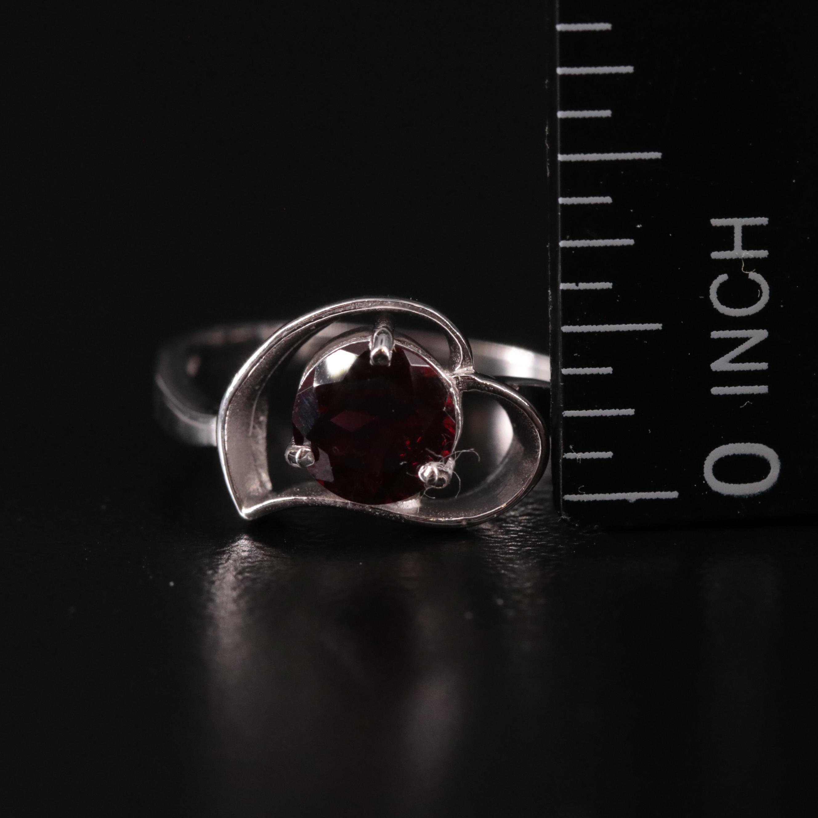 Sterling and Garnet Ring