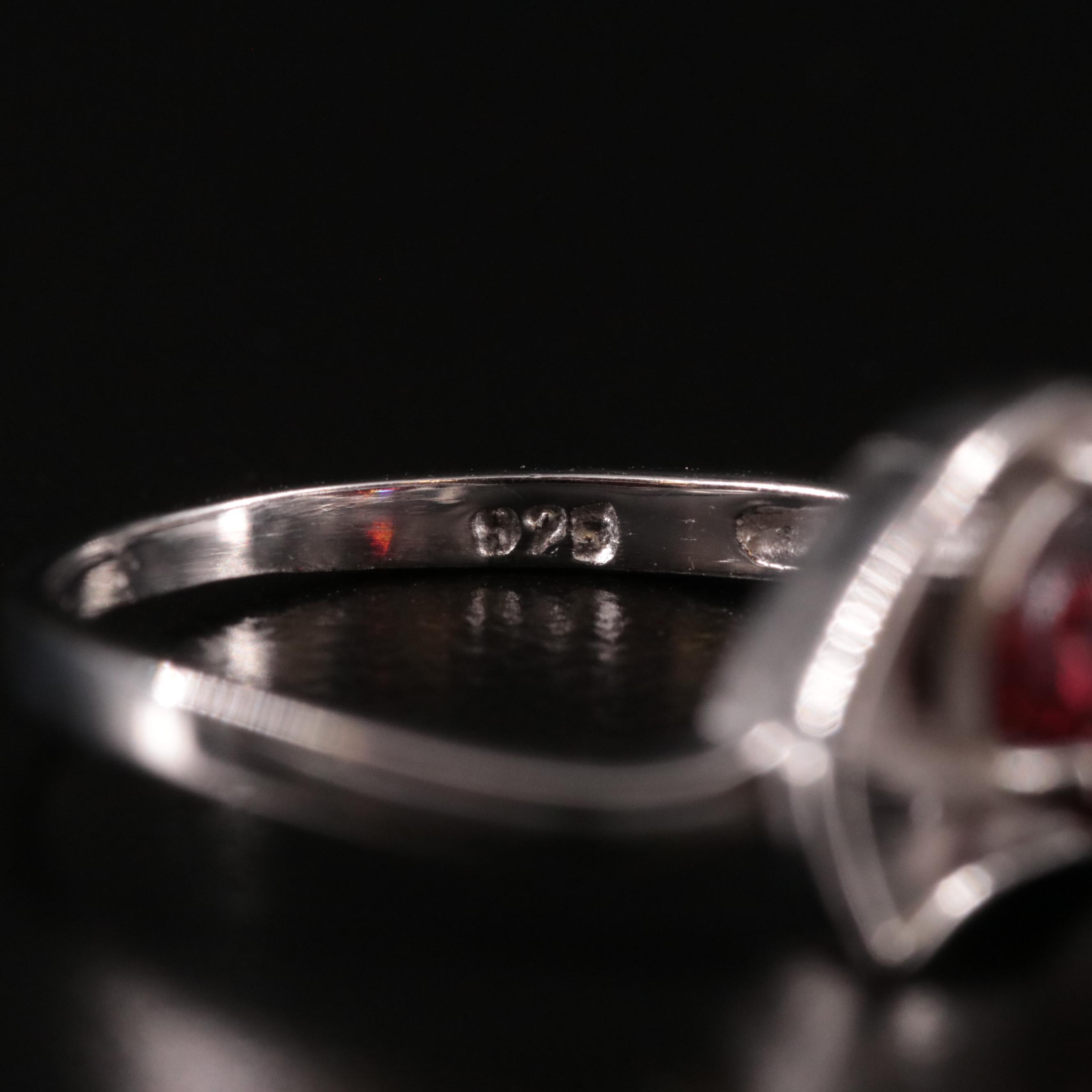 Sterling and Garnet Ring