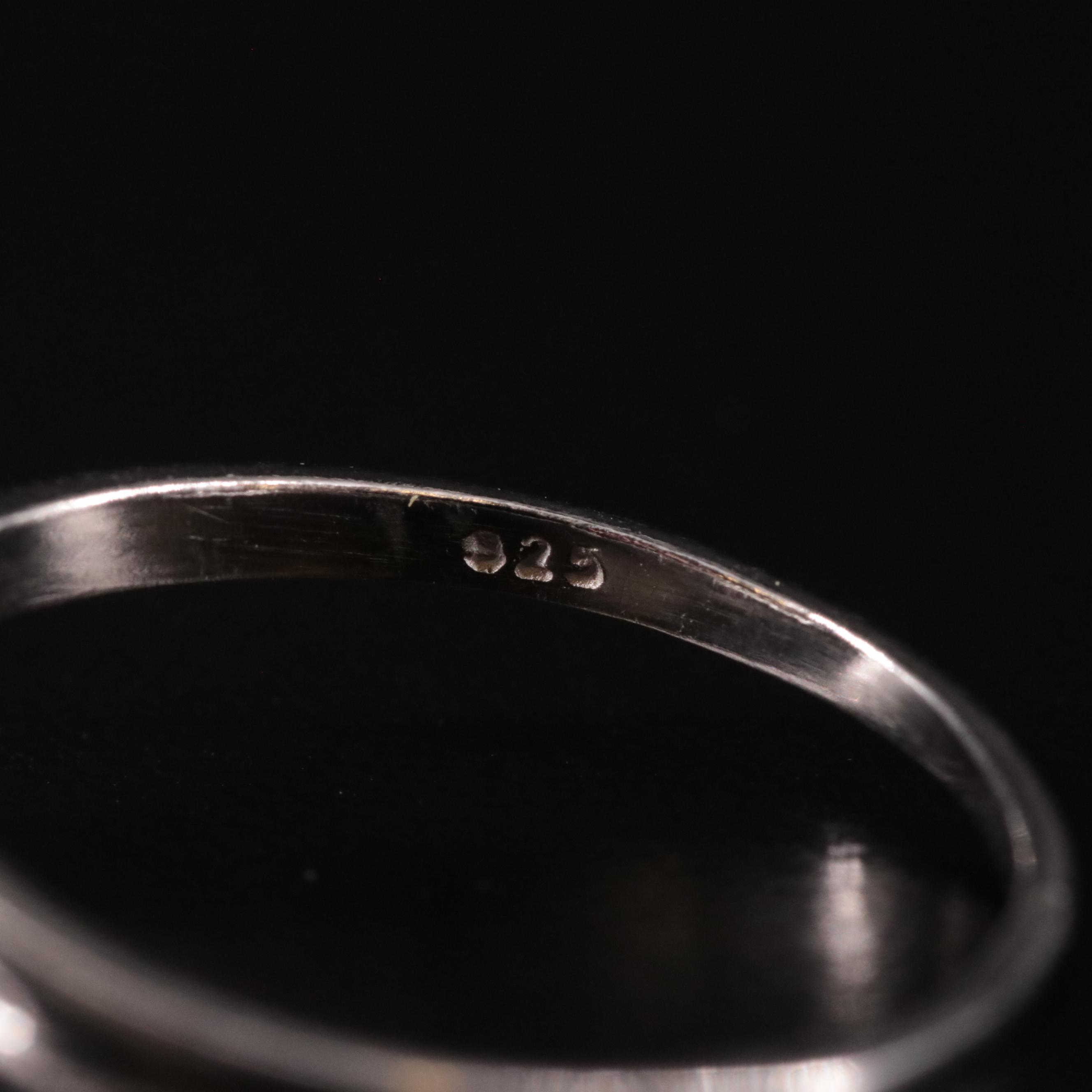 Sterling and Sapphire Solitaire Ring