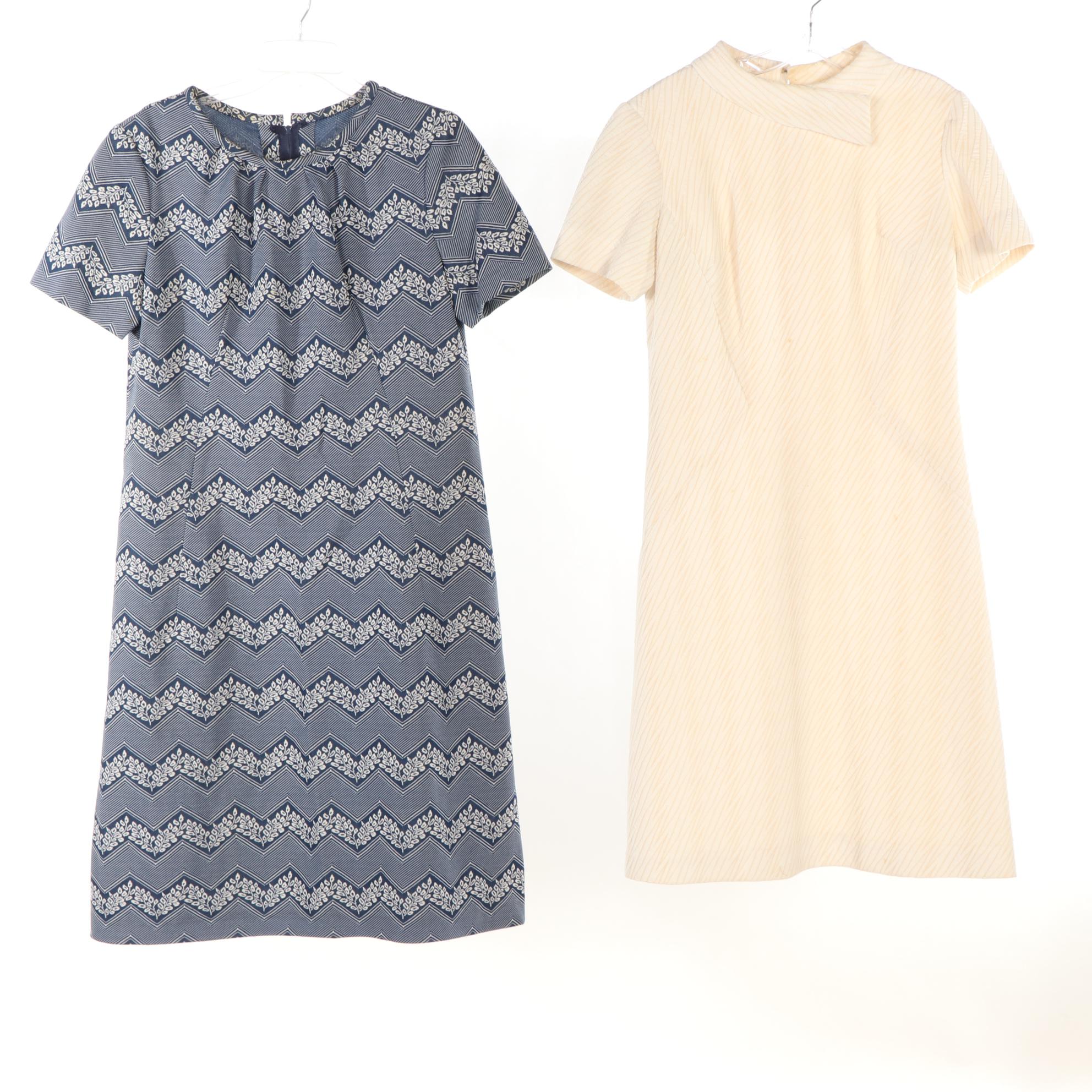 Vintage Knit Shift and Sheath Dresses, 1960s