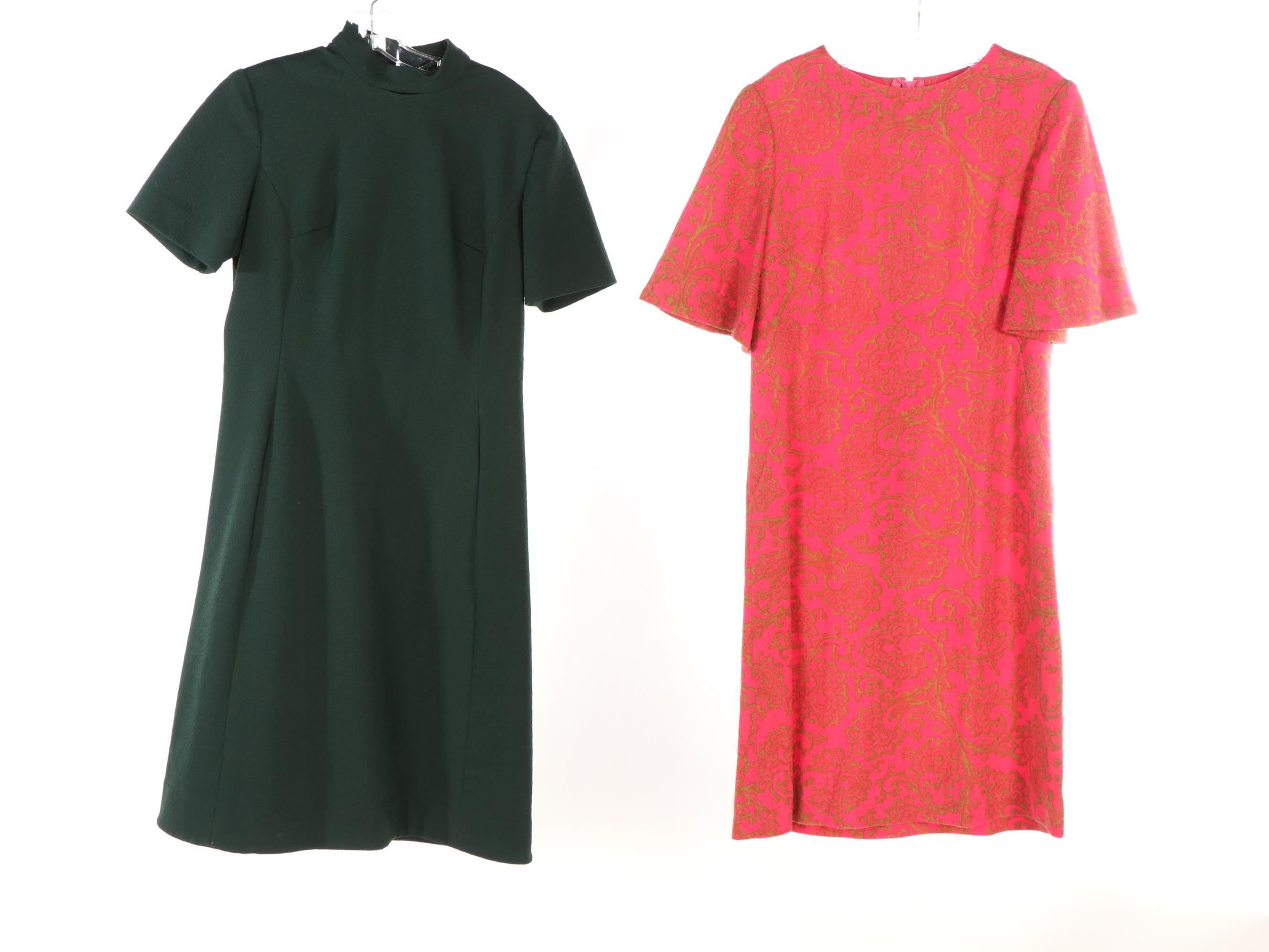 Vintage Knit Shift and Sheath Dresses, 1960s