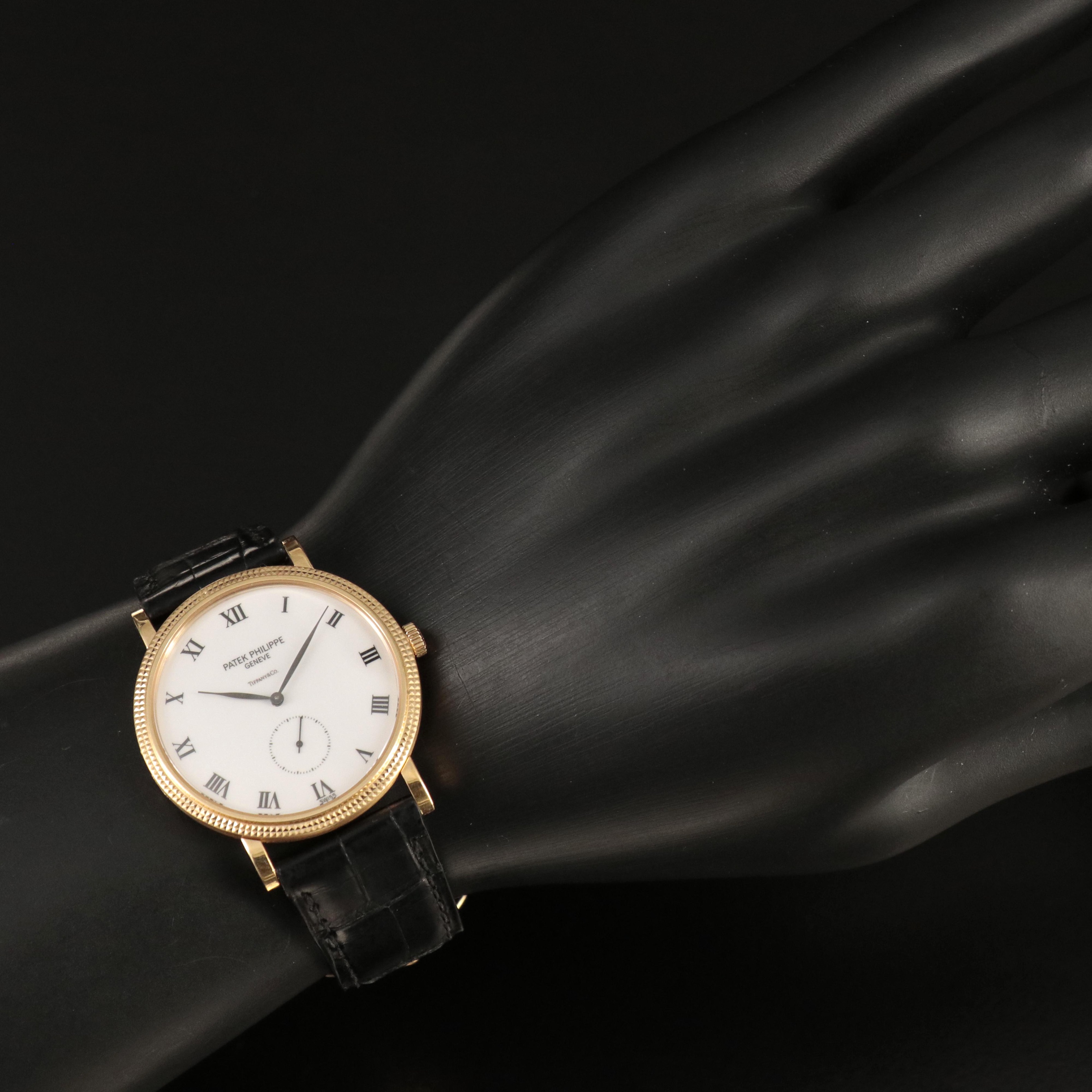 18K Patek Philippe for Tiffany & Co. Calatrava Hobnail Case Watch