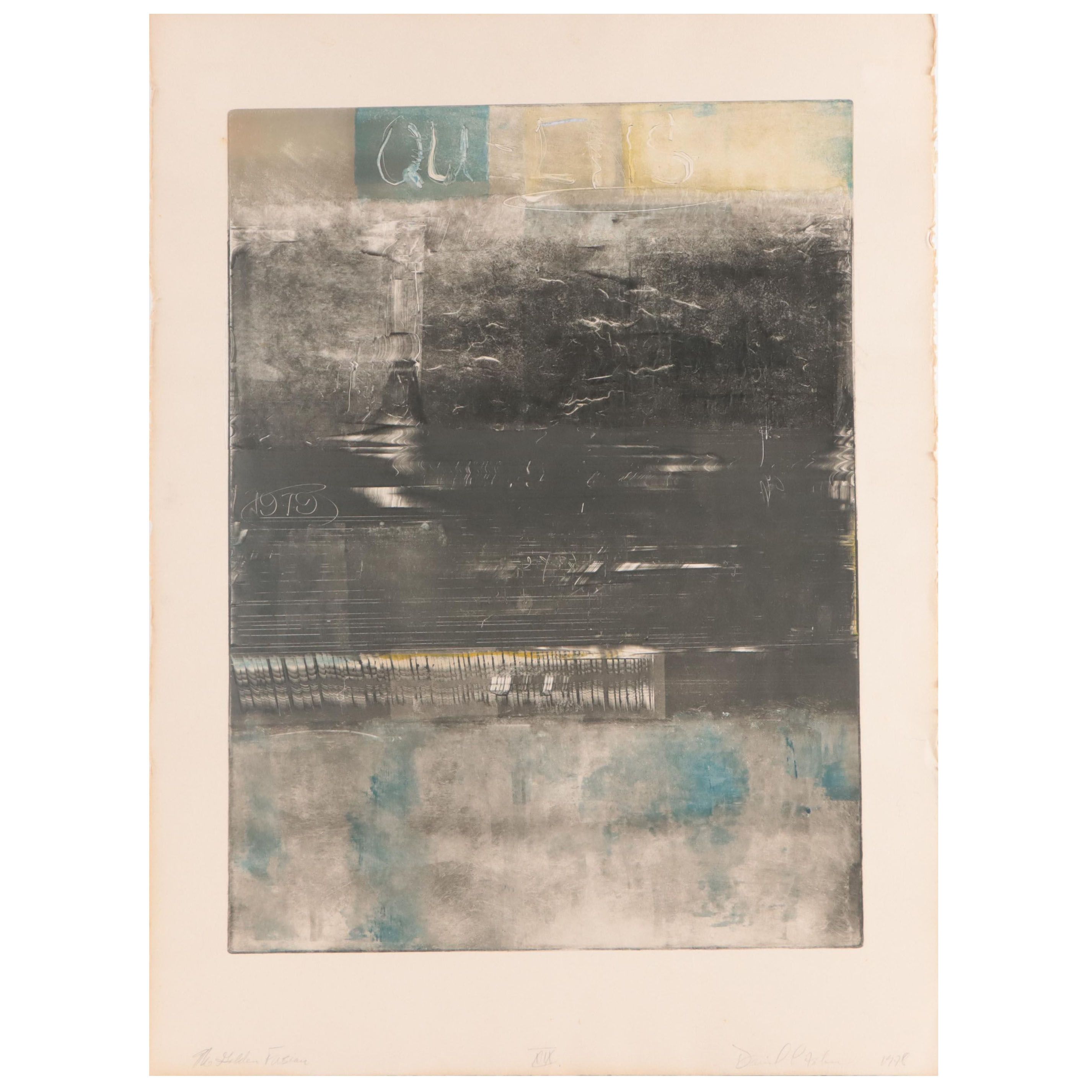 David L. Faber Lithograph "The Golden Fresian," 1978