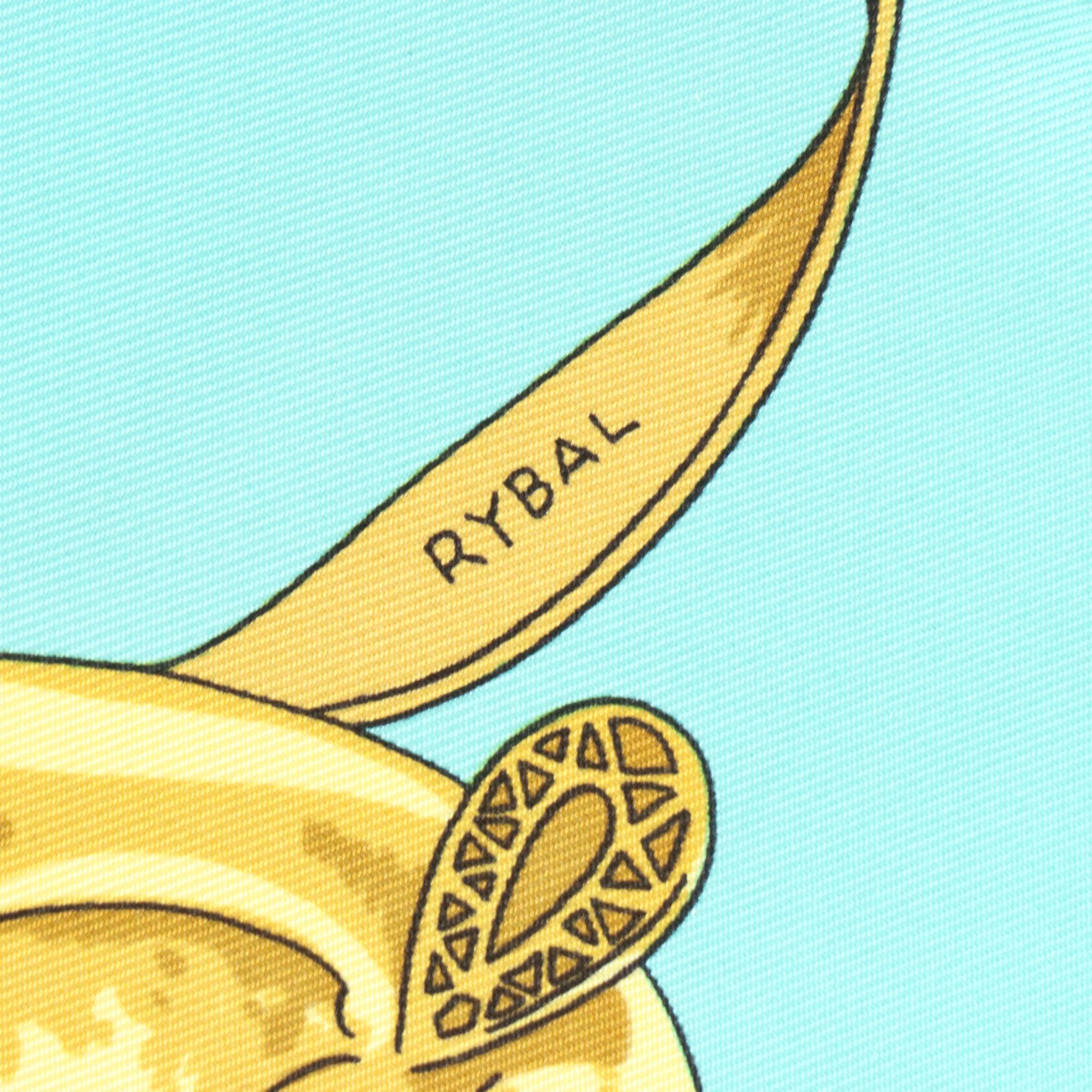 Hermès "Les Cavaliers d'Or" Silk Twill Scarf 90