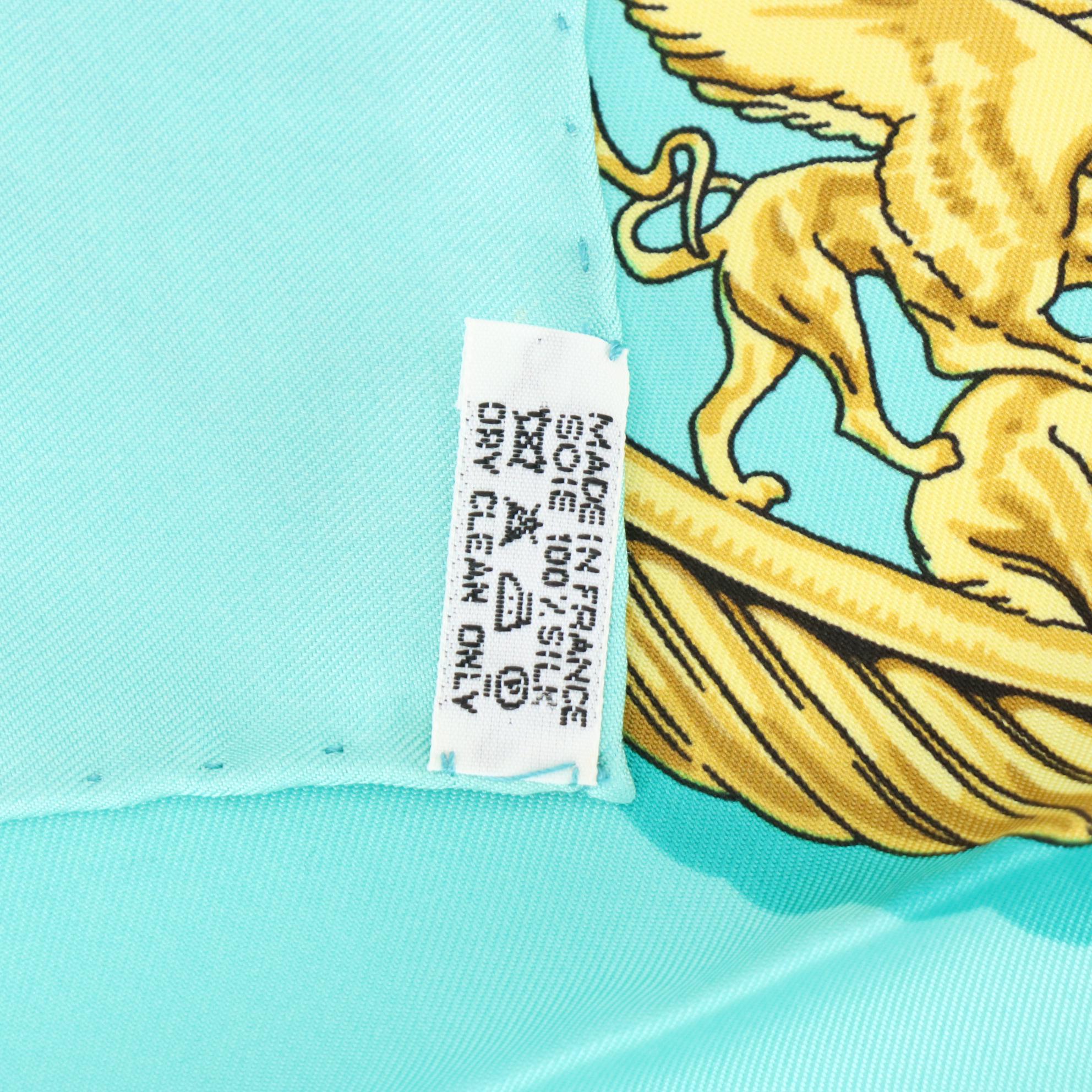 Hermès "Les Cavaliers d'Or" Silk Twill Scarf 90